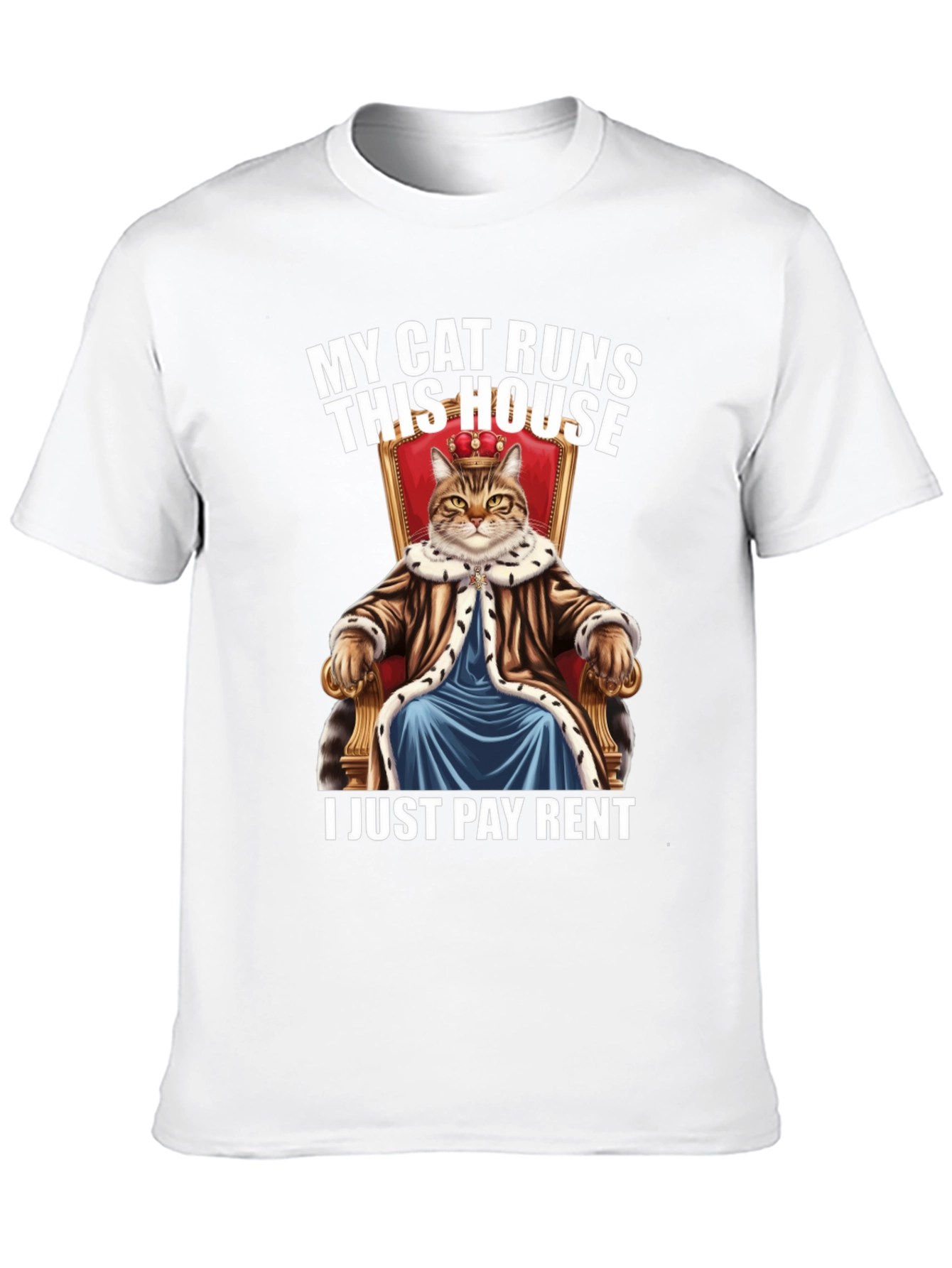 Black My Cat Runs This House Graphic Tee view 10