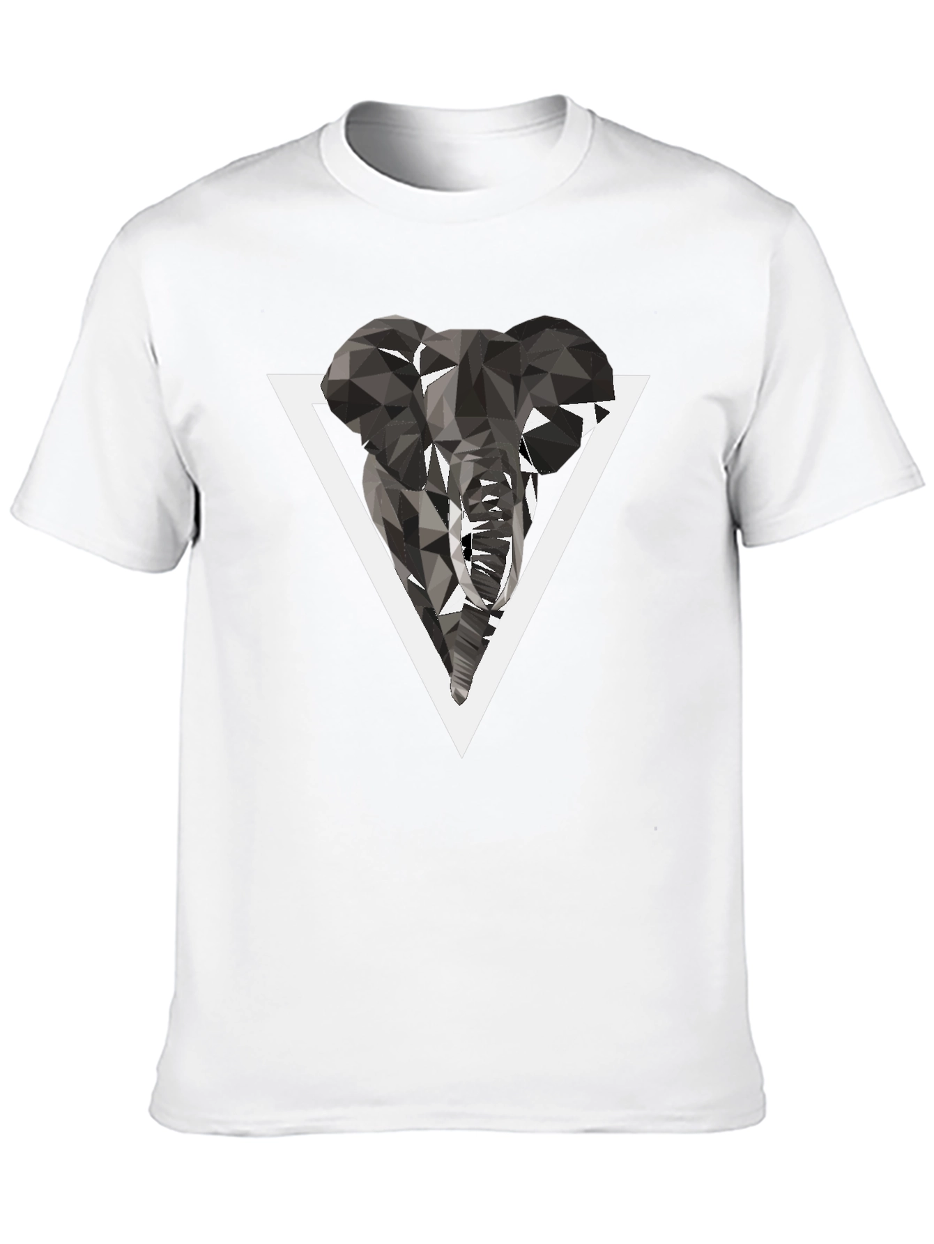 Black Geometric Elephant Graphic T-Shirt view 10