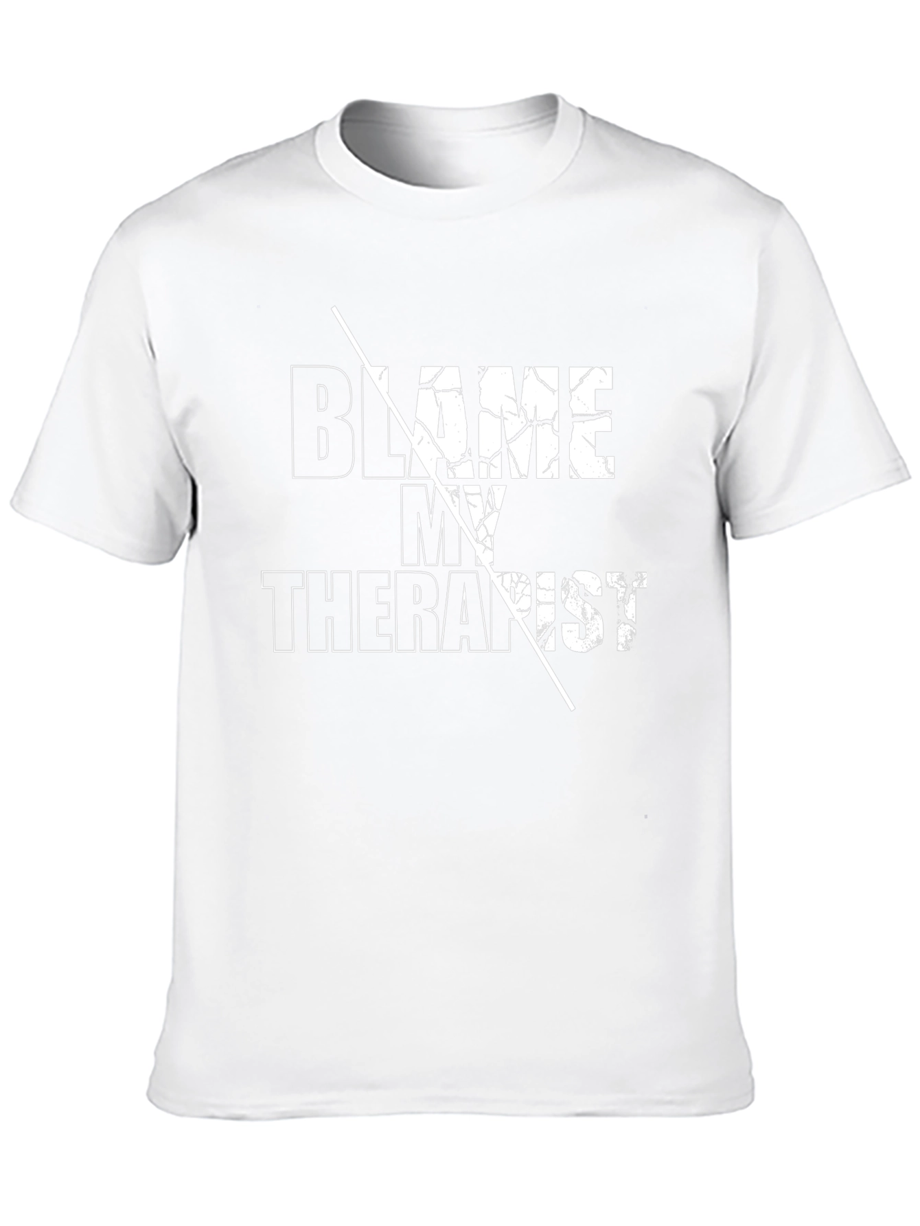 Black Blame My Therapist Graphic Tee - Funny T-Shirt view 10
