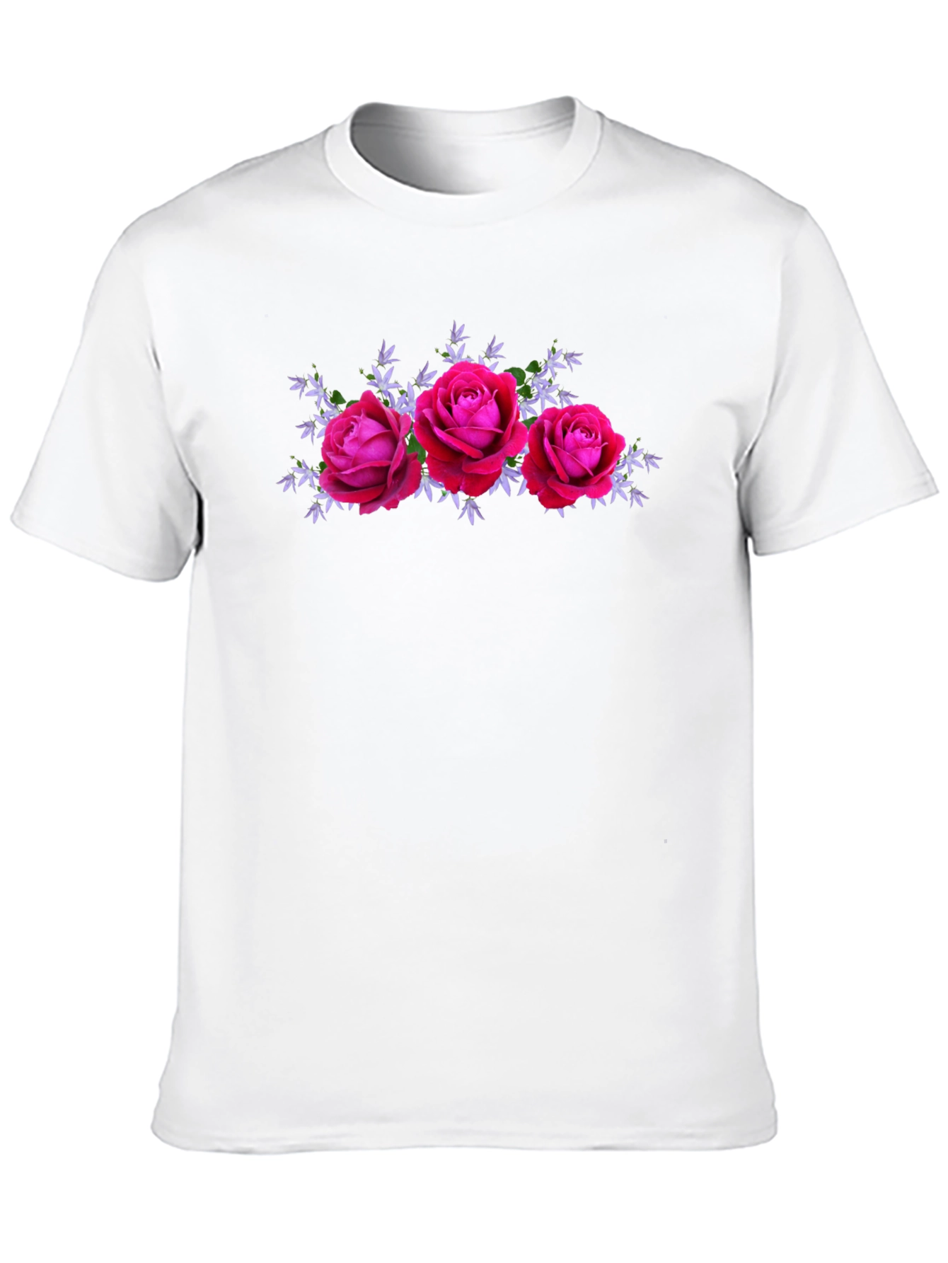 Black Floral Rose Graphic Black T-Shirt view 10