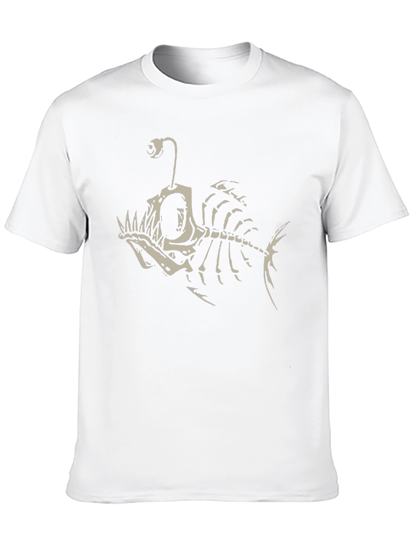 Black Angler Fish Skeleton Graphic Tee - Black Cotton T-Shirt view 10