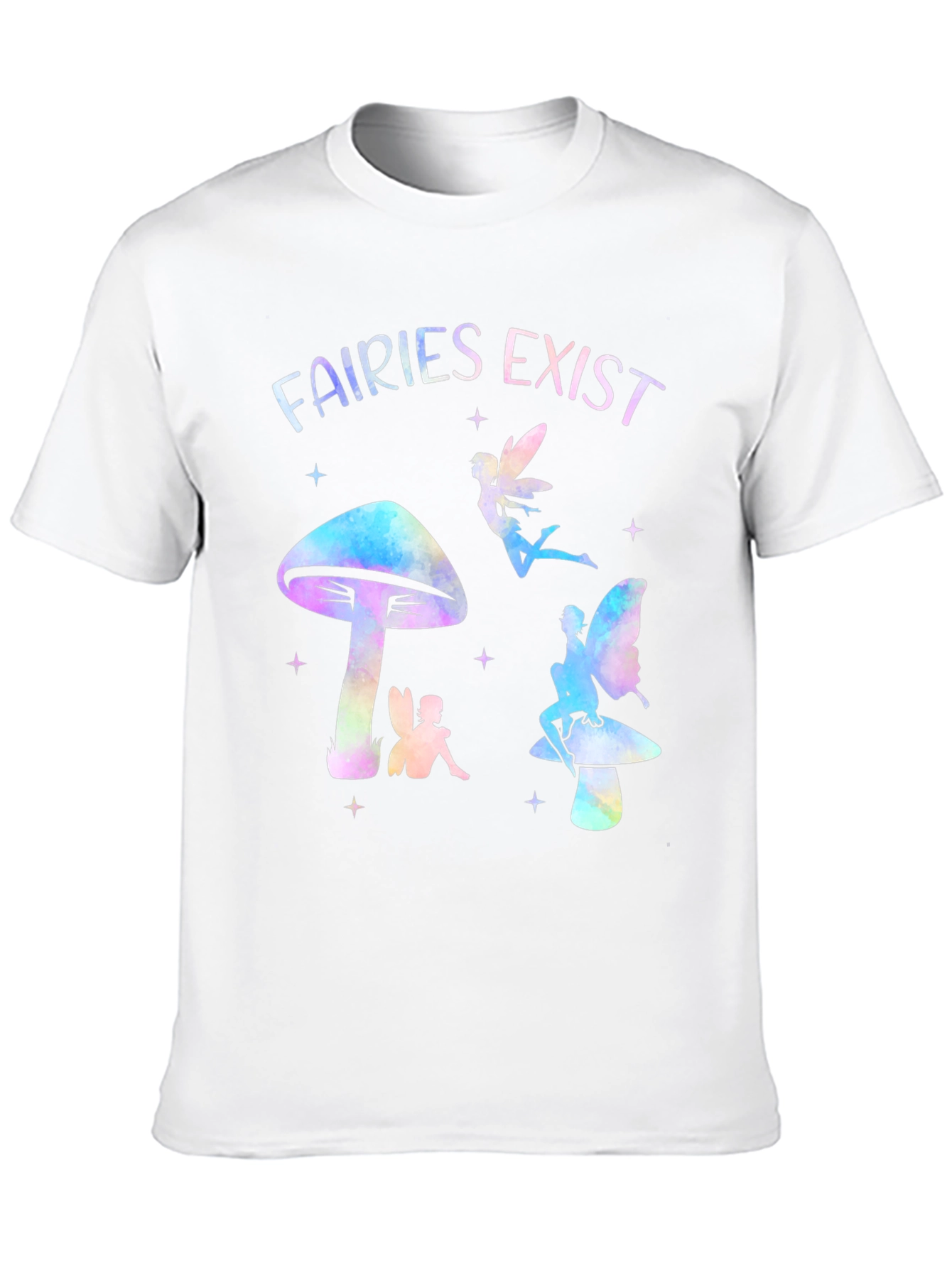 Fairies Exist Graphic Tee - Magical Mushroom Design - 10