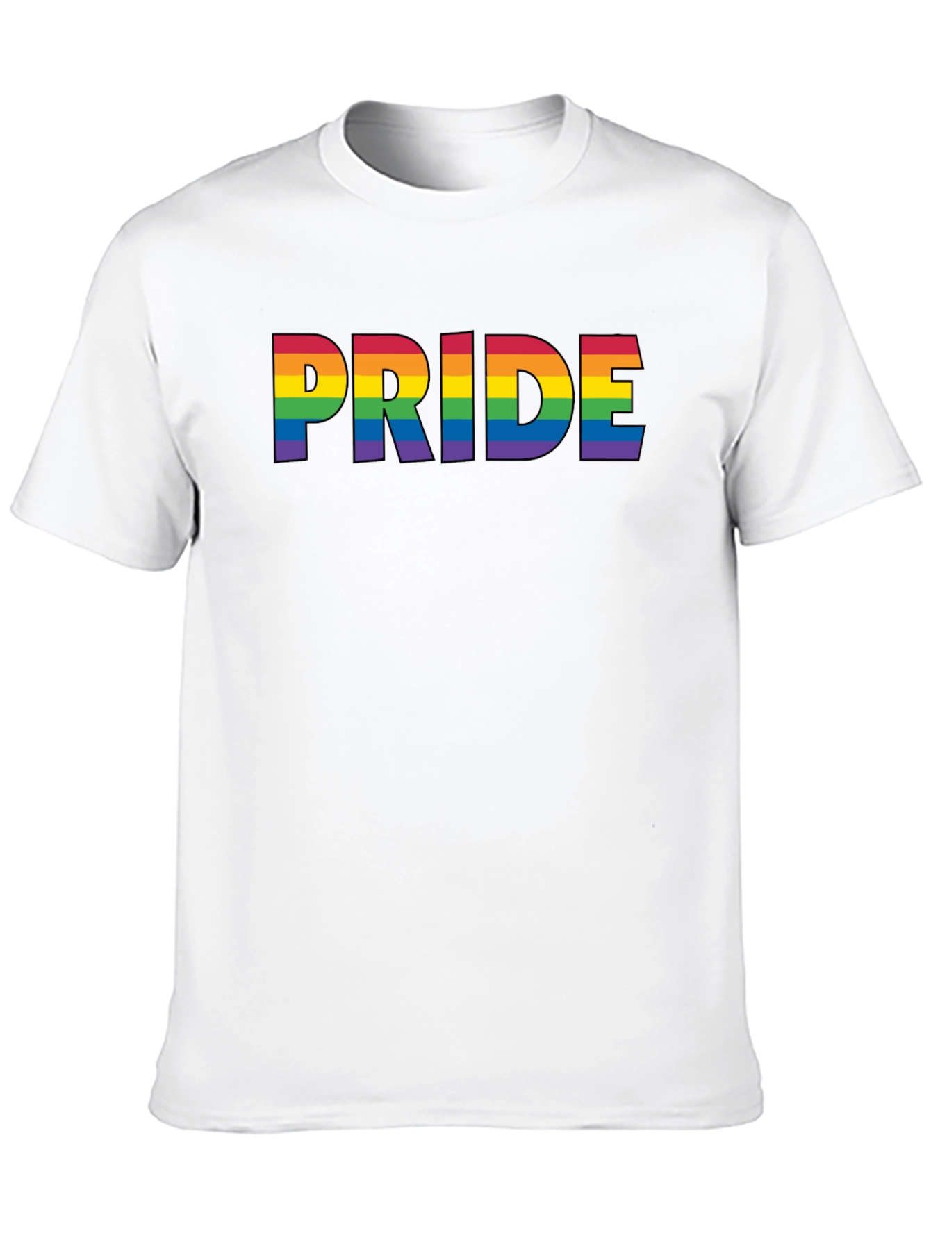 Black Pride Rainbow Graphic Tee - Black Cotton Blend T-Shirt view 10