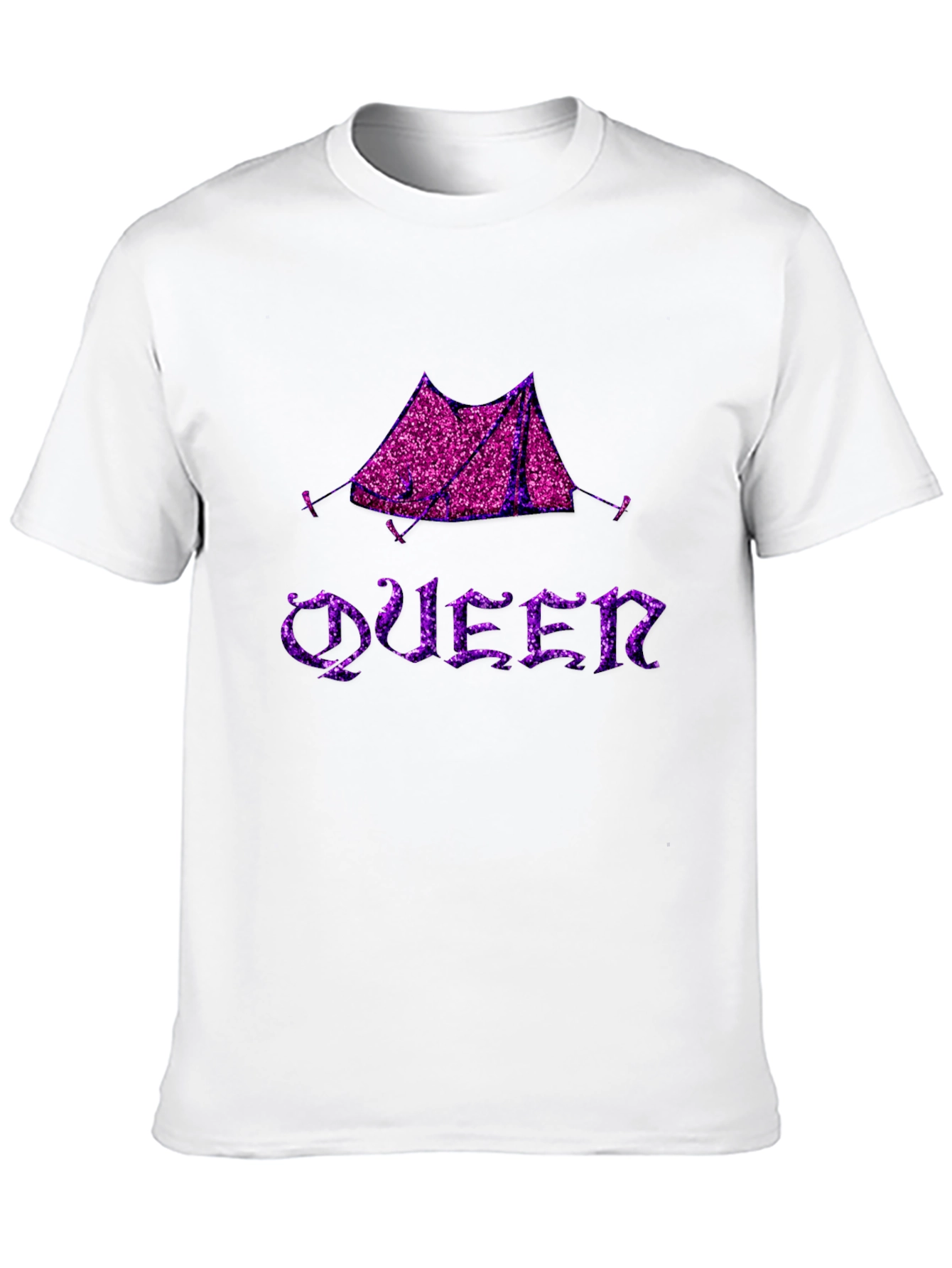 Black Glittery Tent Queen Graphic T-Shirt view 10