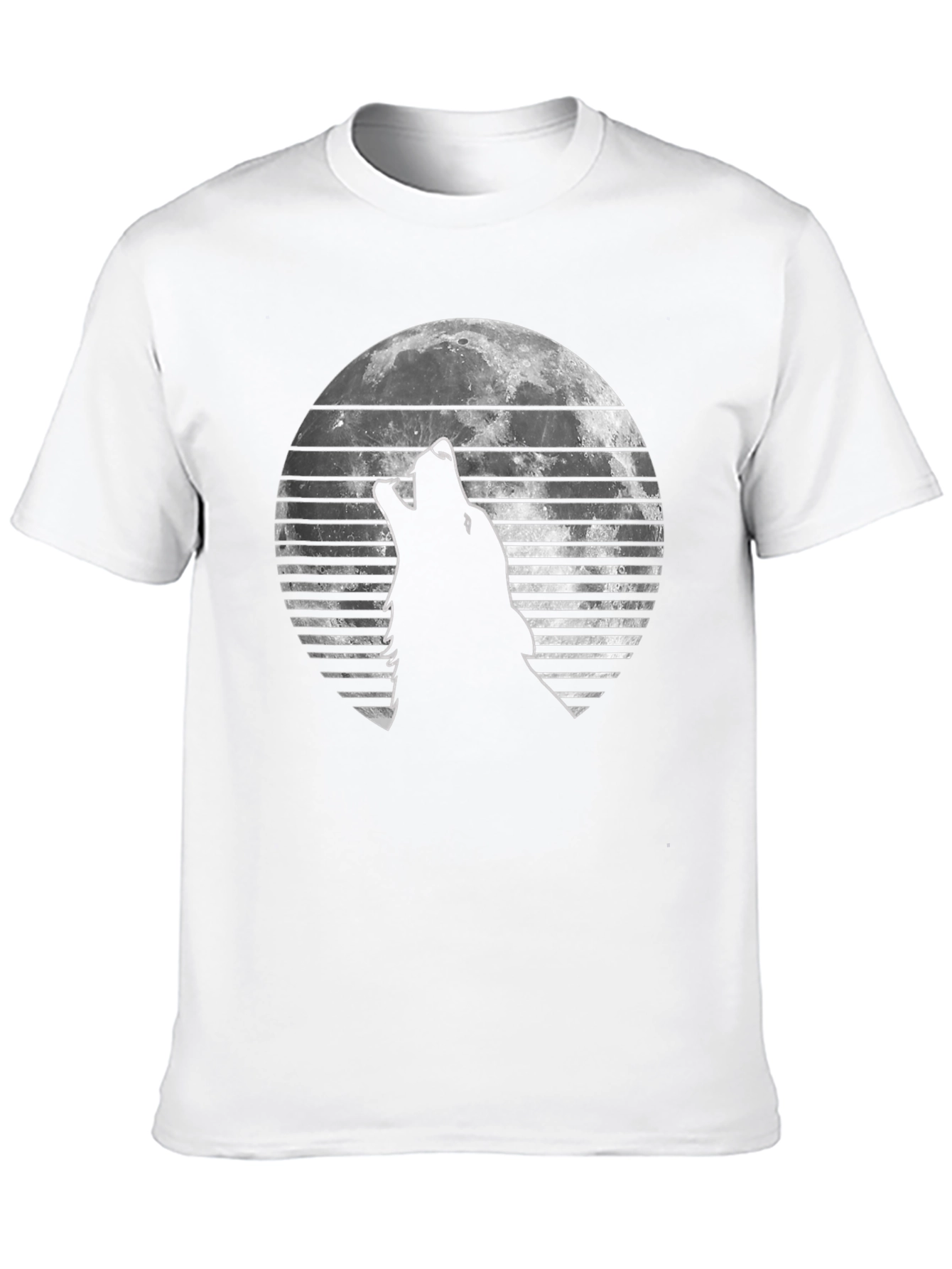 Black Wolf Moon Graphic Tee - Black Cotton T-Shirt view 10