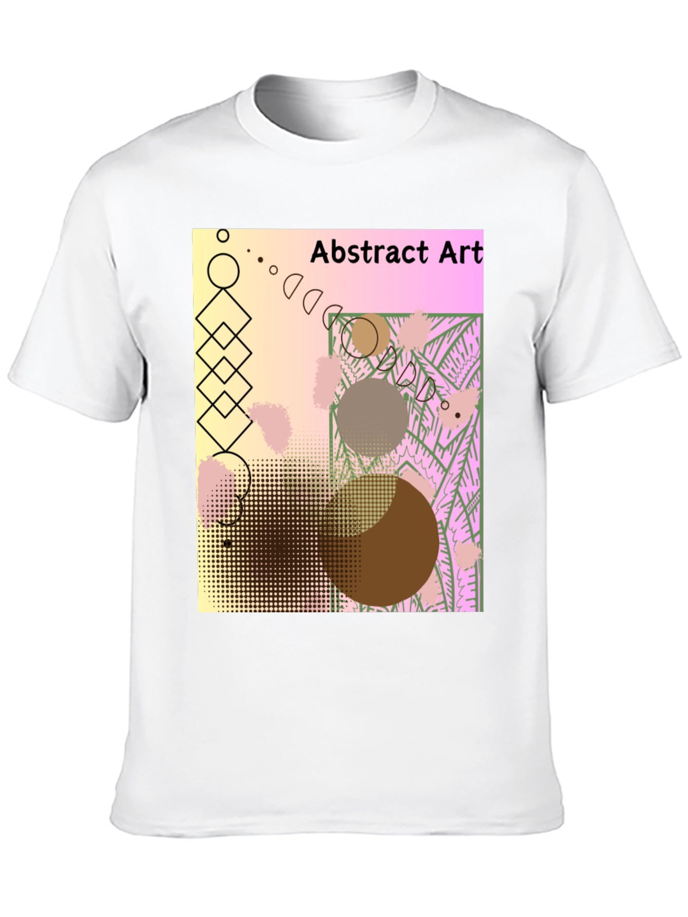 Black Abstract Art Graphic Tee - Unique Design view 10