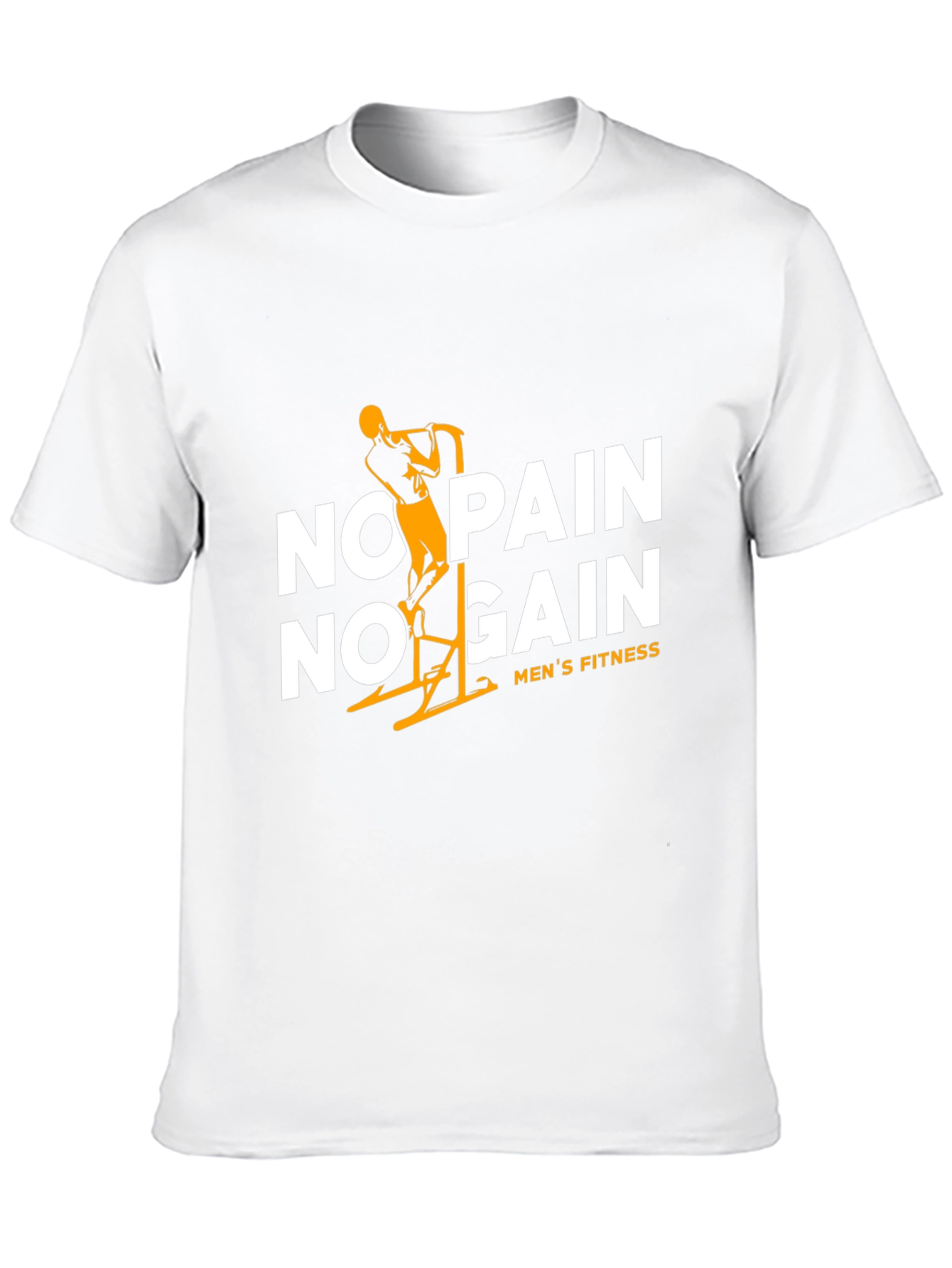 Black No Pain No Gain Men's Fitness Black T-Shirt view 10