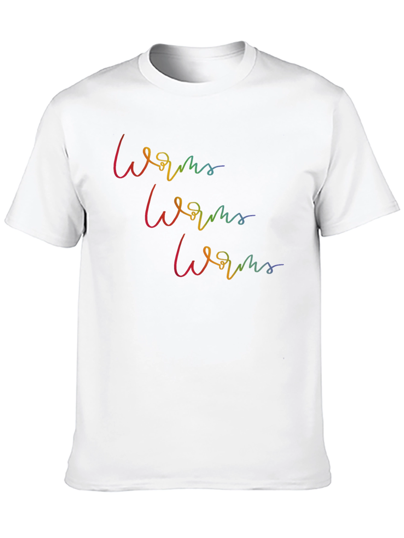 Black Rainbow Worms Graphic Tee - Black Cotton T-Shirt view 10