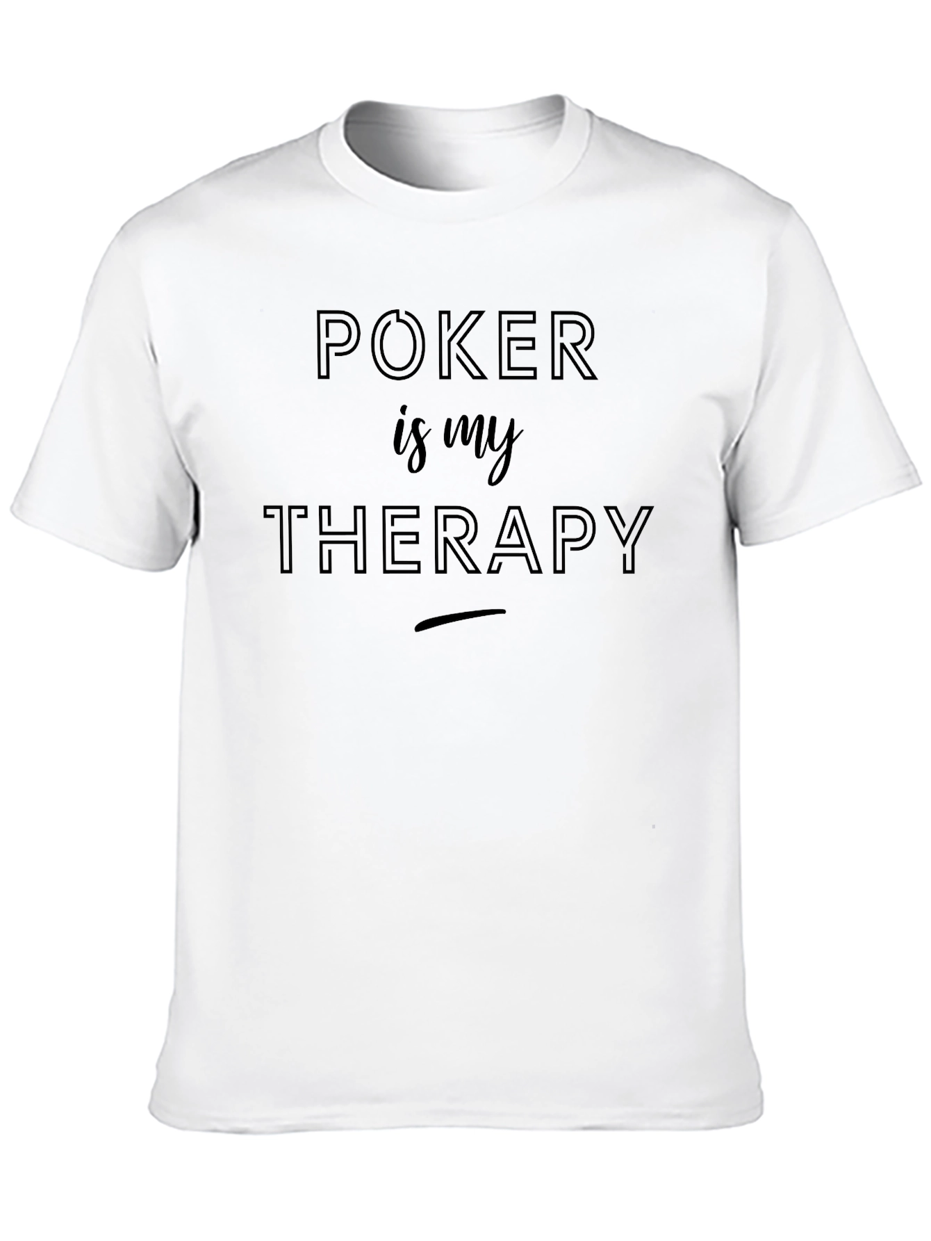 Black Poker is My Therapy Black Graphic Tee view 10
