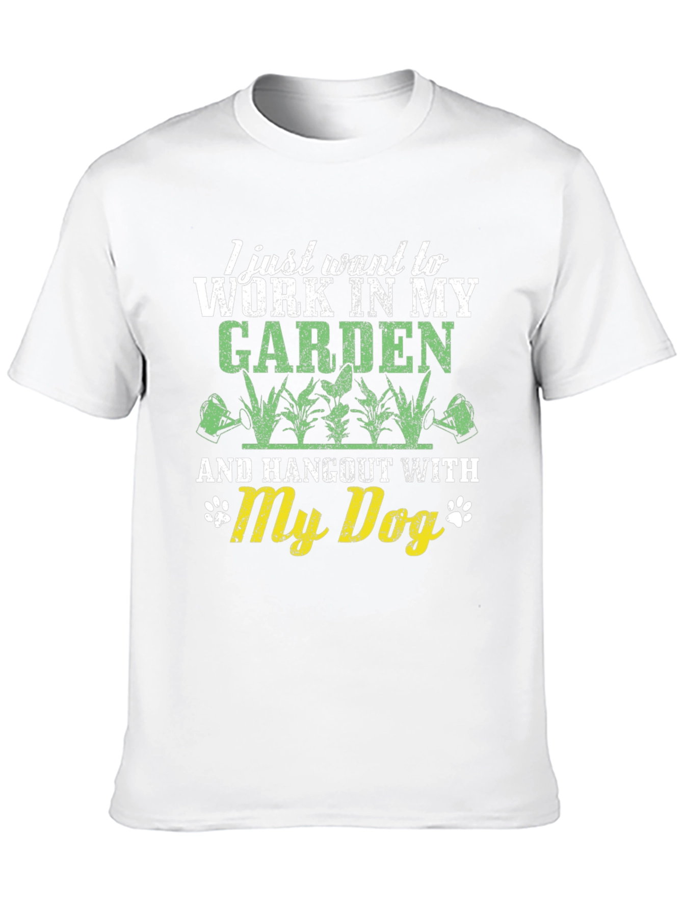 Black Gardening & Dog Lover T-Shirt - Men's Black Crew Neck Tee view 10