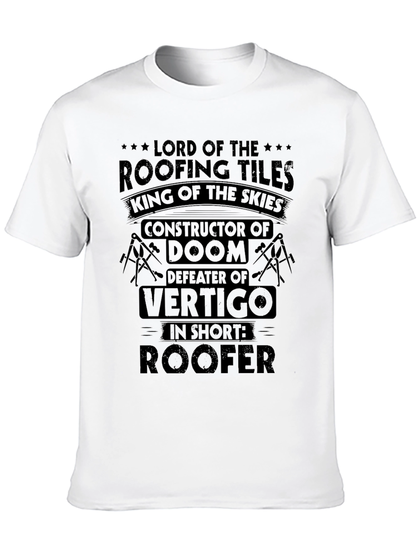 Black Lord of the Roofing Tiles Graphic T-Shirt view 10