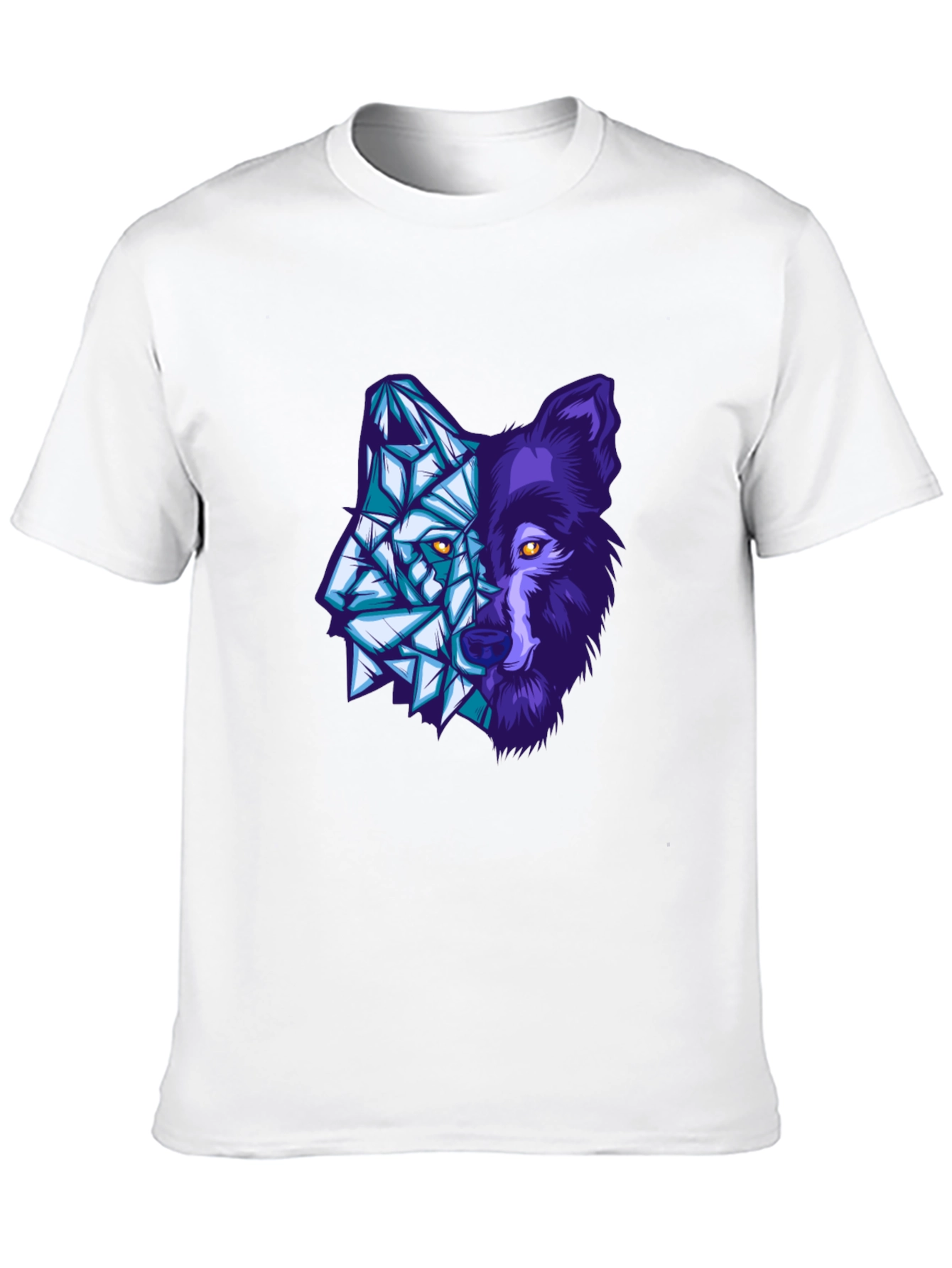 Black Geometric Wolf Graphic Tee - Mens view 10