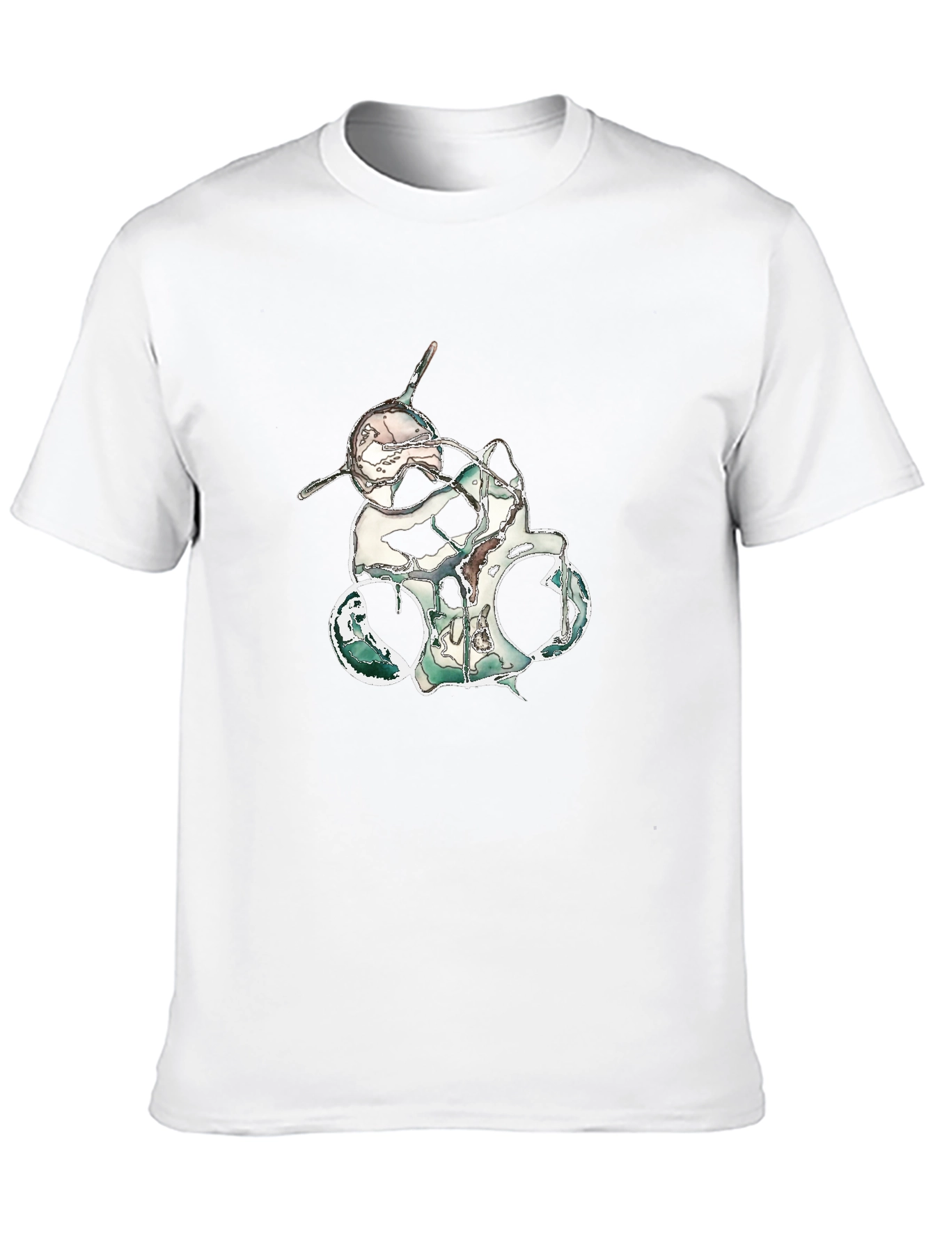 Black Abstract Graphic Print Black T-Shirt view 10