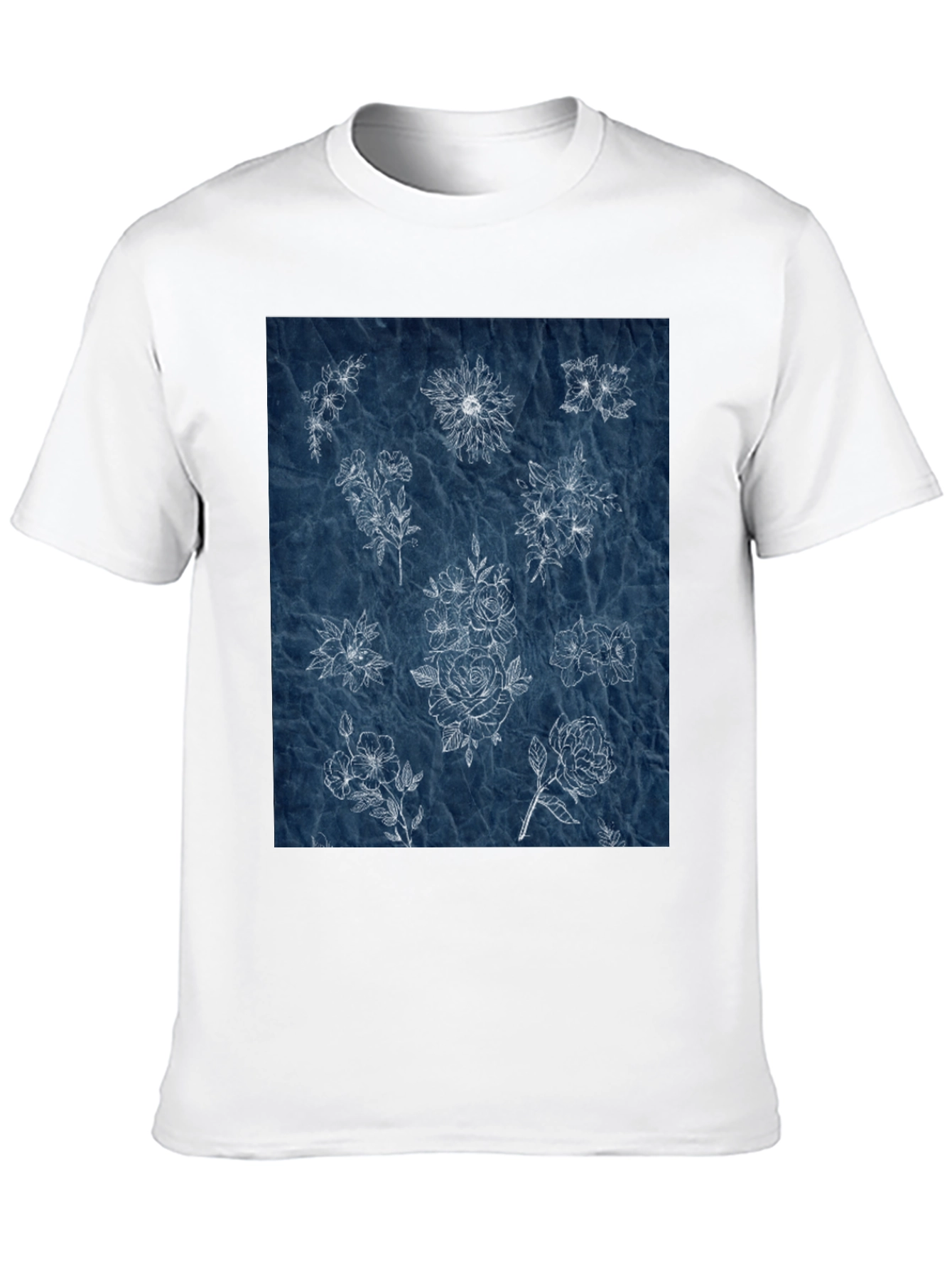 Black Floral Print Black T-Shirt view 10