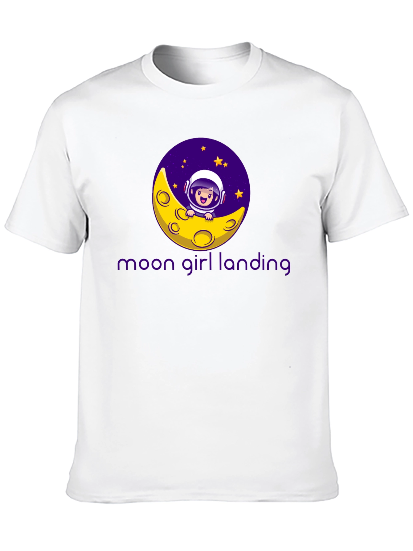 Black Moon Girl Landing Black T-Shirt view 10
