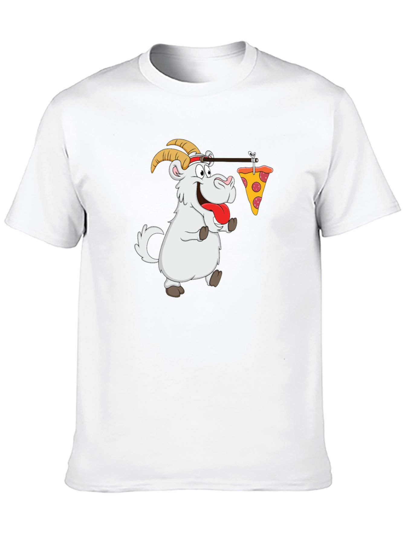 Black Goat Pizza T-Shirt - Funny Graphic Tee view 10