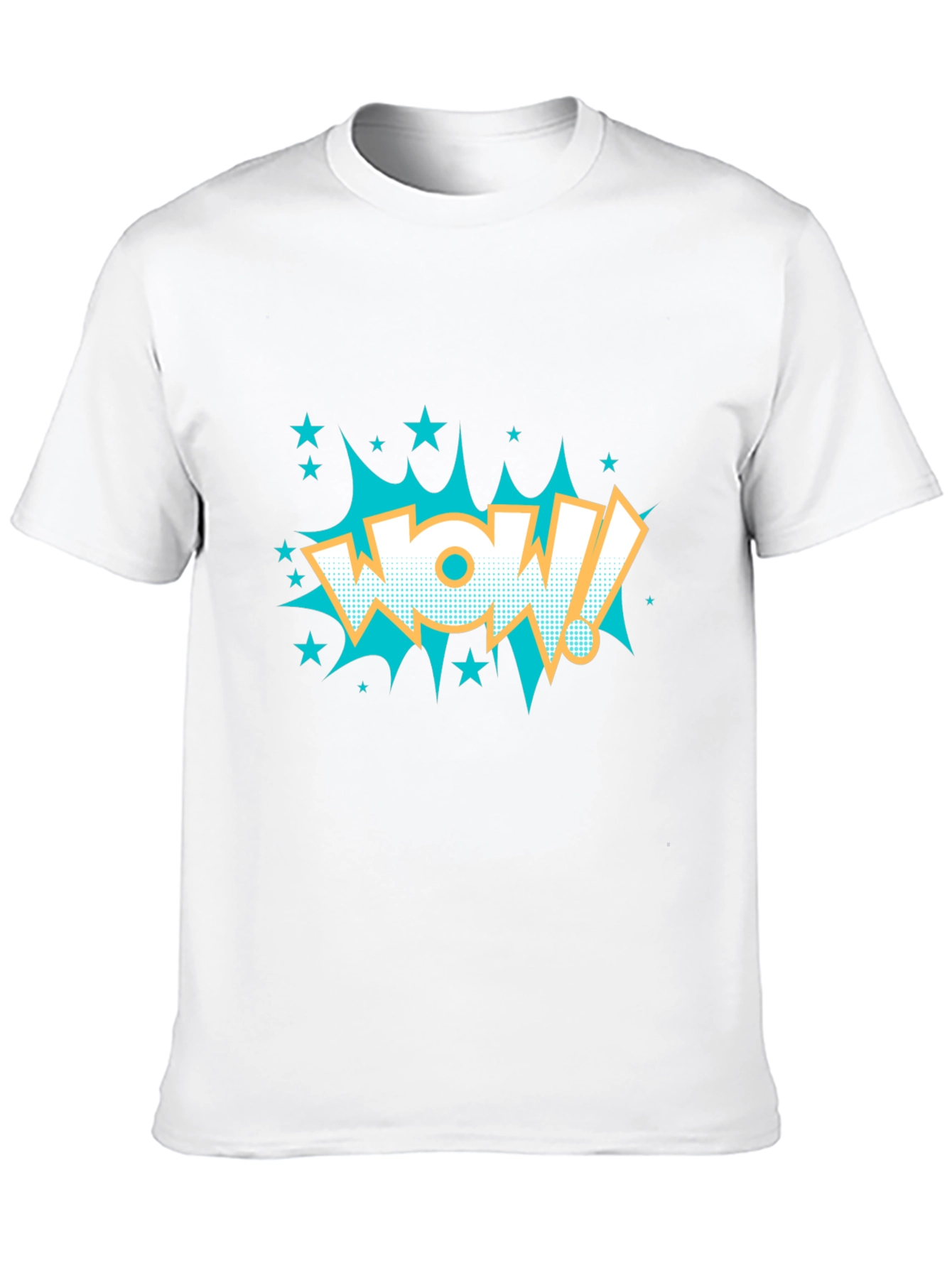 Black WOW! Comic Style Graphic T-Shirt - Black view 10