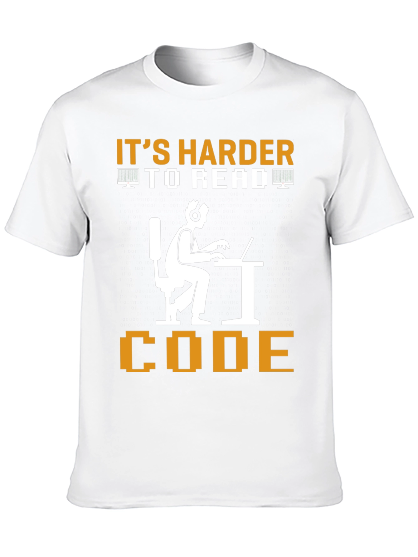 Black It's Harder To Read Code Graphic Tee view 10