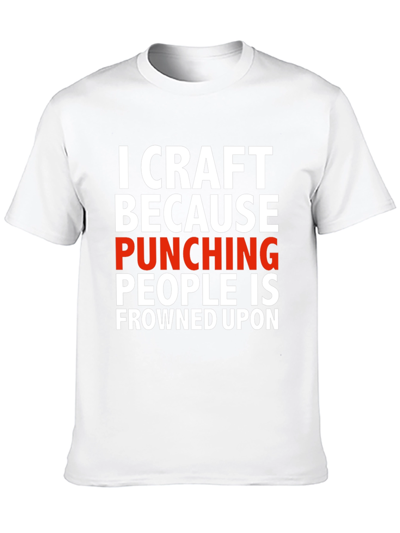 Black Crafting T-Shirt: Punching People Frowned Upon view 10