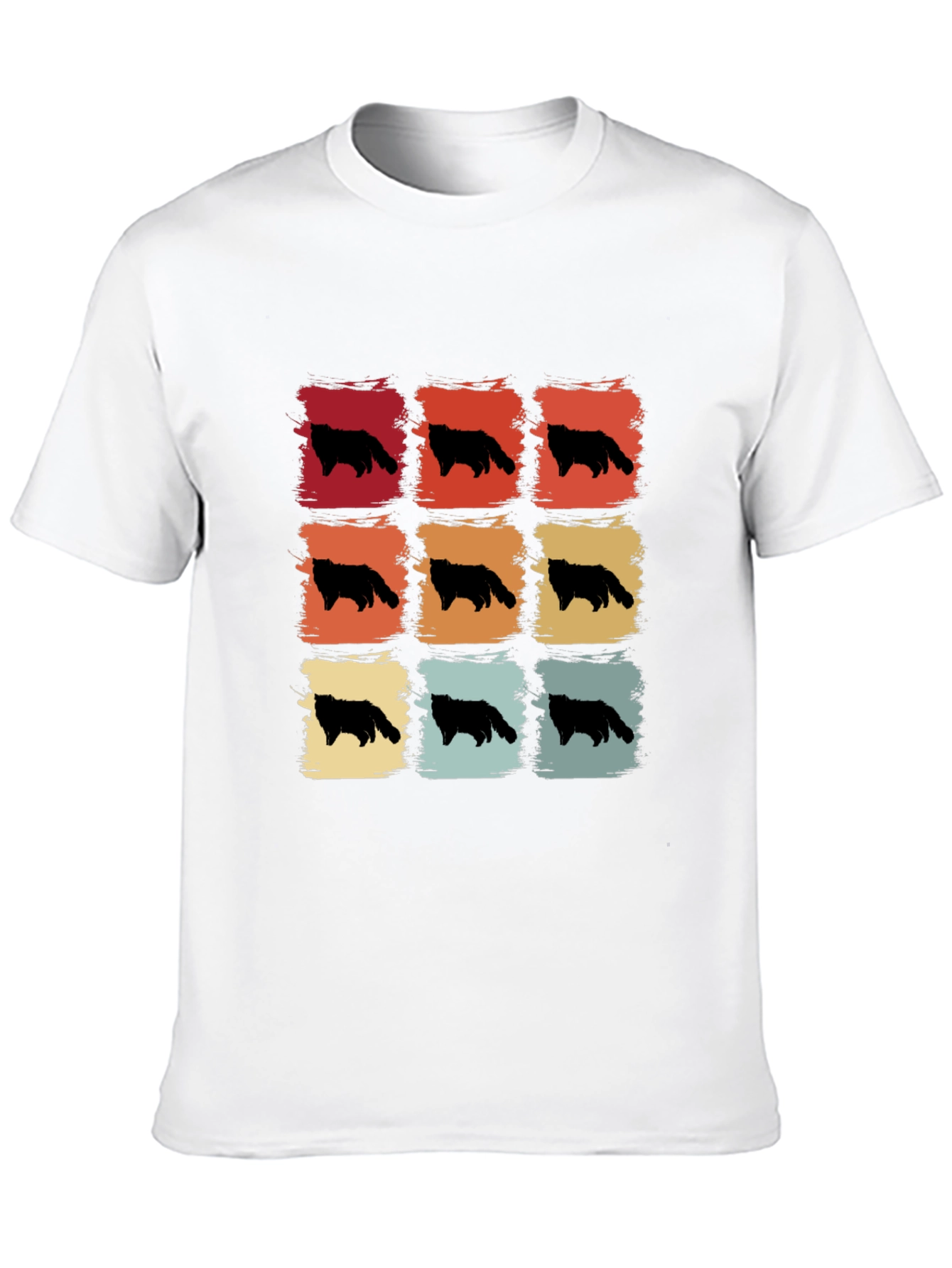 Black Retro Dog Silhouette T-Shirt view 10