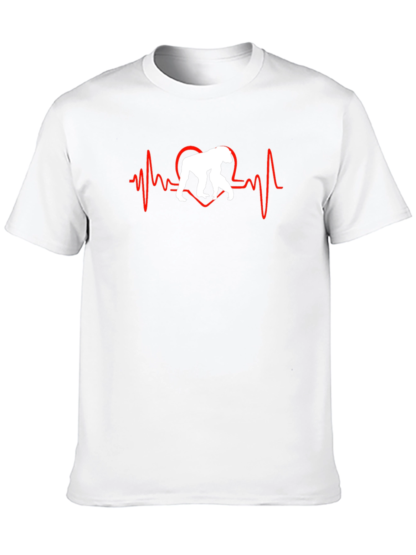 Black Heartbeat Gorilla Graphic Tee view 10