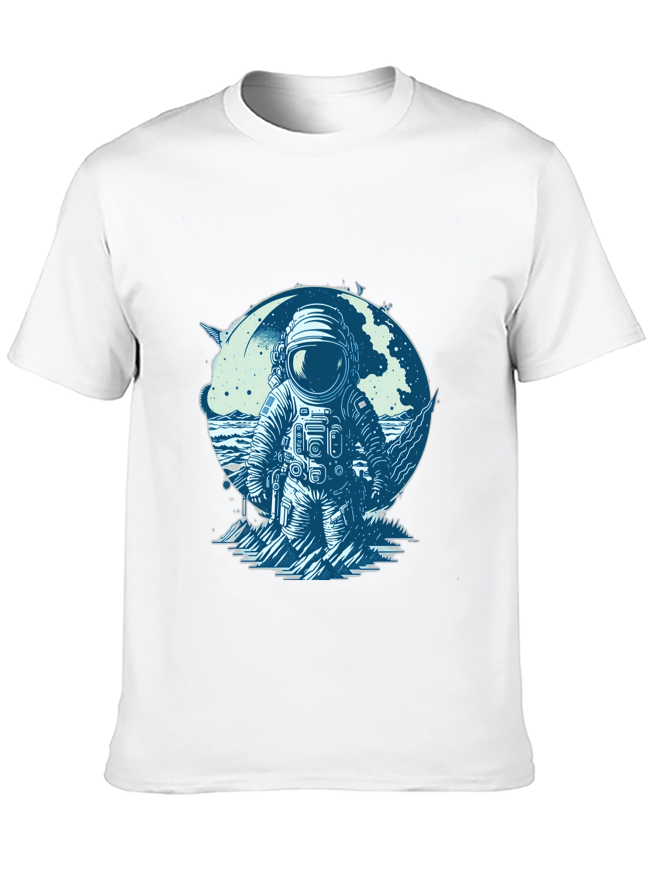 Black Astronaut Graphic Tee - Space Explorer T-Shirt view 10