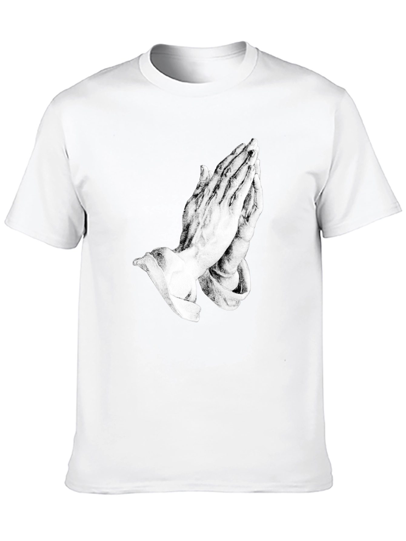 Black Praying Hands Graphic Black Tee view 10