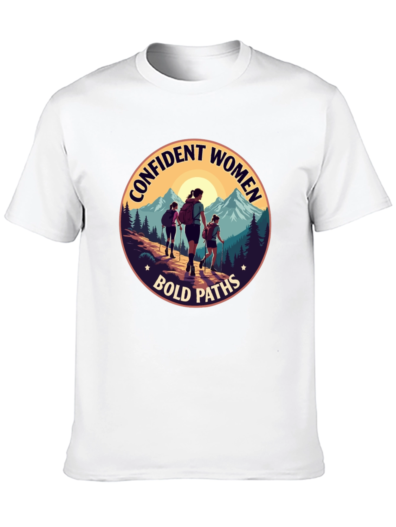Black Confident Women Bold Paths Graphic T-Shirt view 10