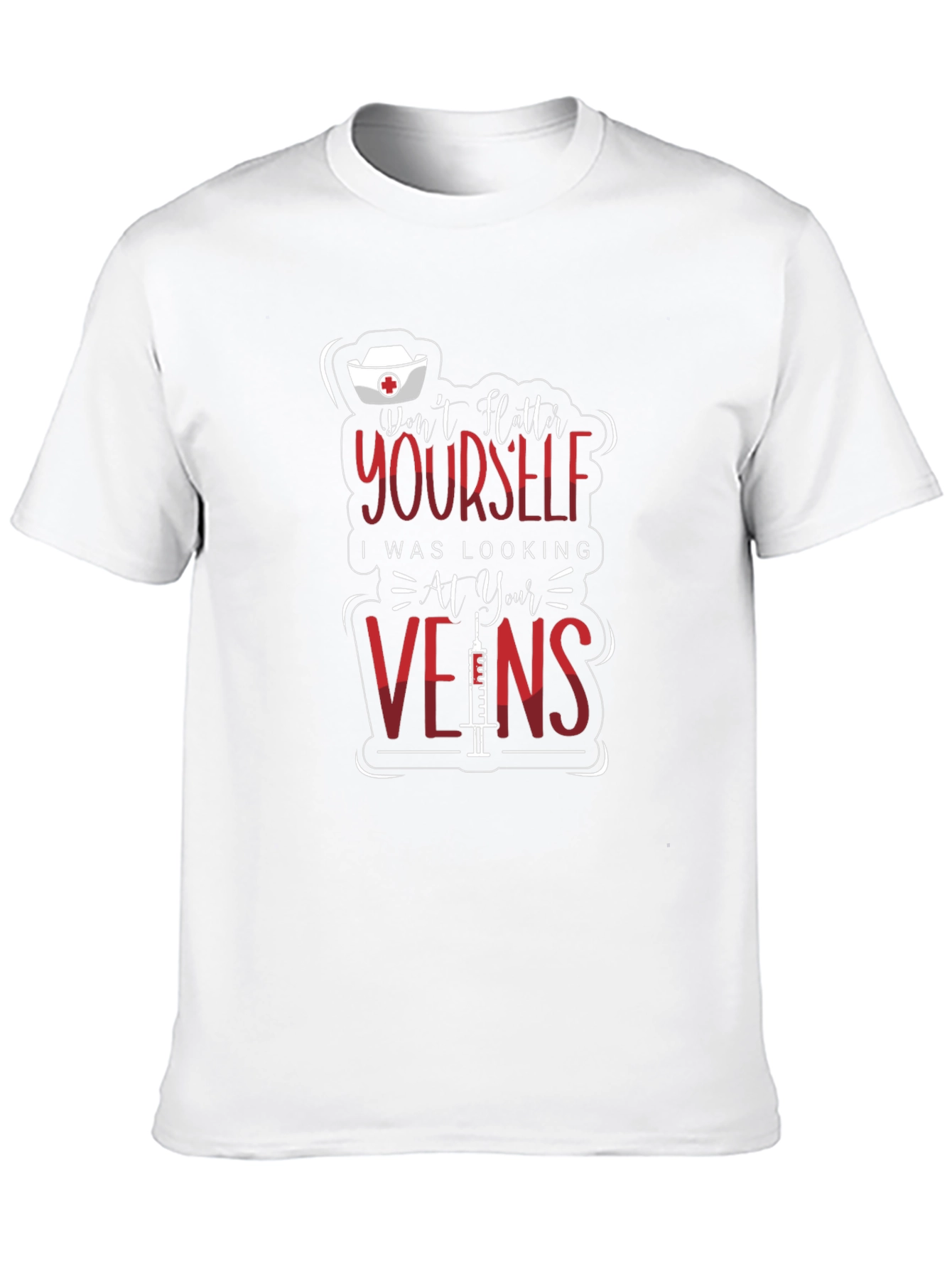 Black Don't Flatter Yourself Nurse T-Shirt view 10