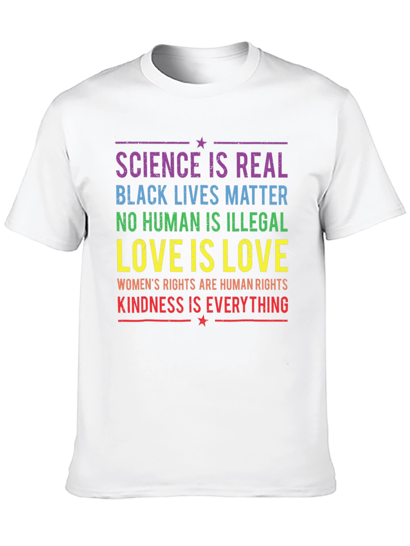 Black Equality & Kindness T-Shirt: Science, Love, Rights view 10