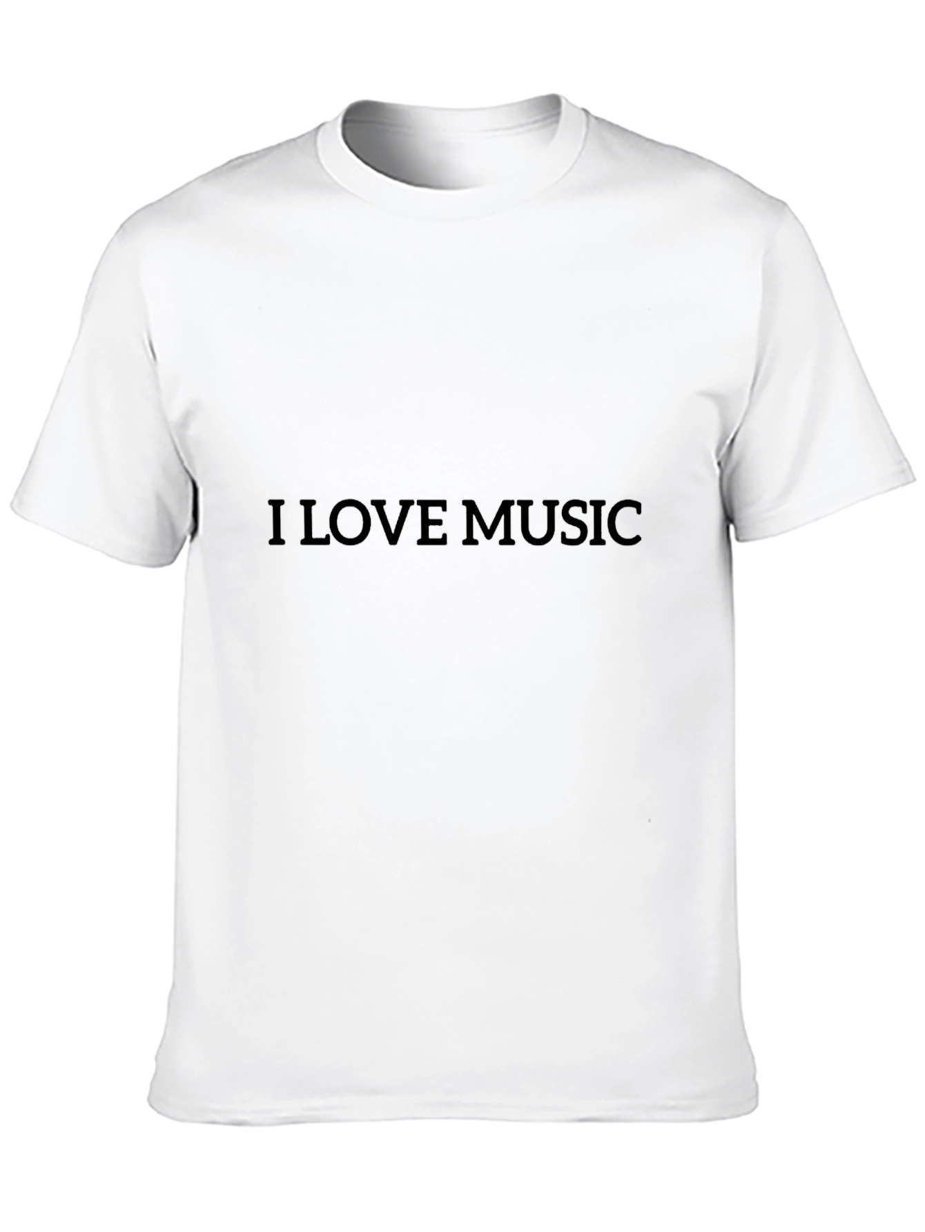 Black I Love Music Black T-Shirt view 10