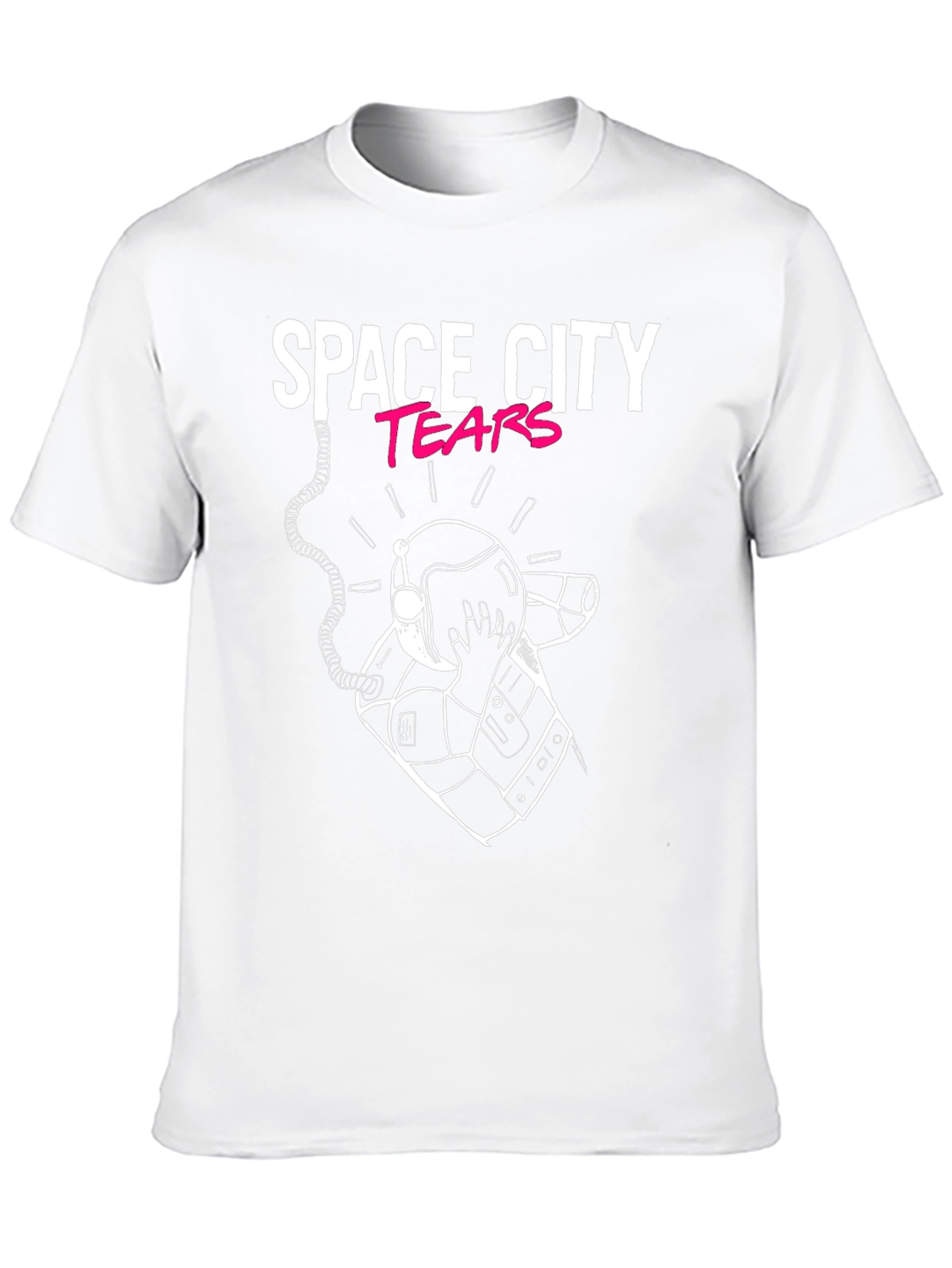 Black Space City Tears Graphic Black T-Shirt view 10