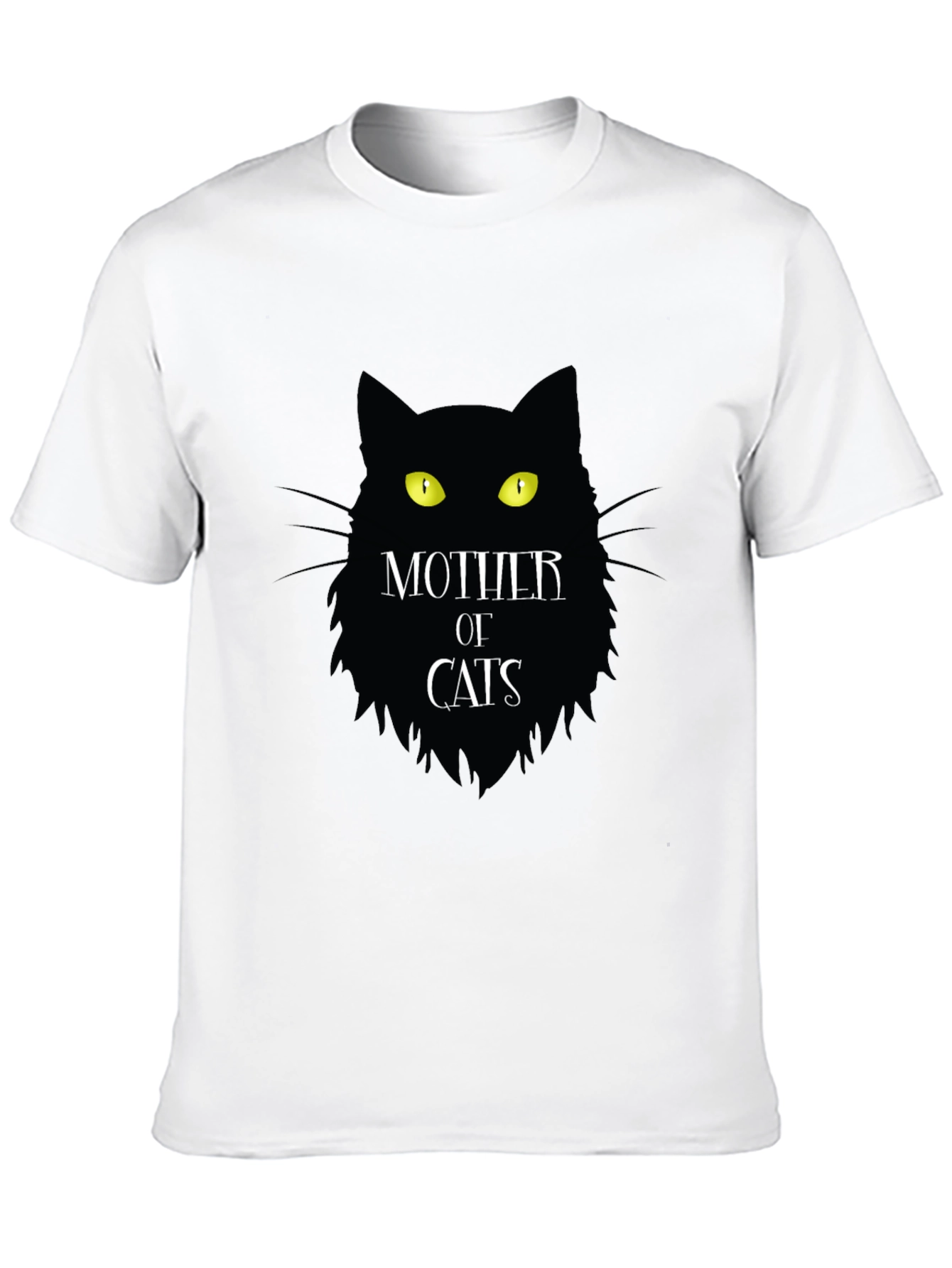 Black Mother of Cats T-Shirt Black Novelty Tee view 10