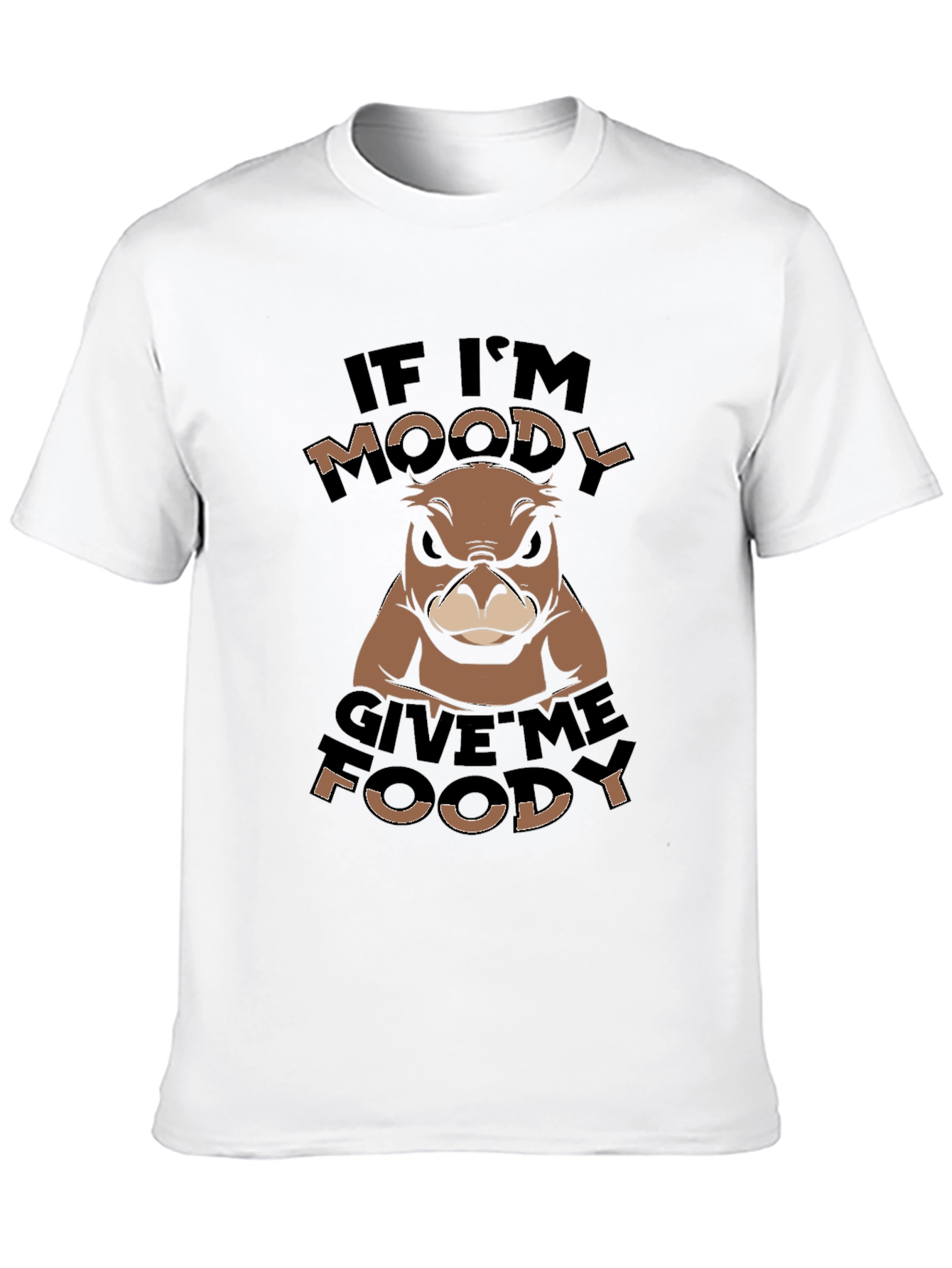 Black Moody Otter Graphic Tee - Black Cotton Blend view 10