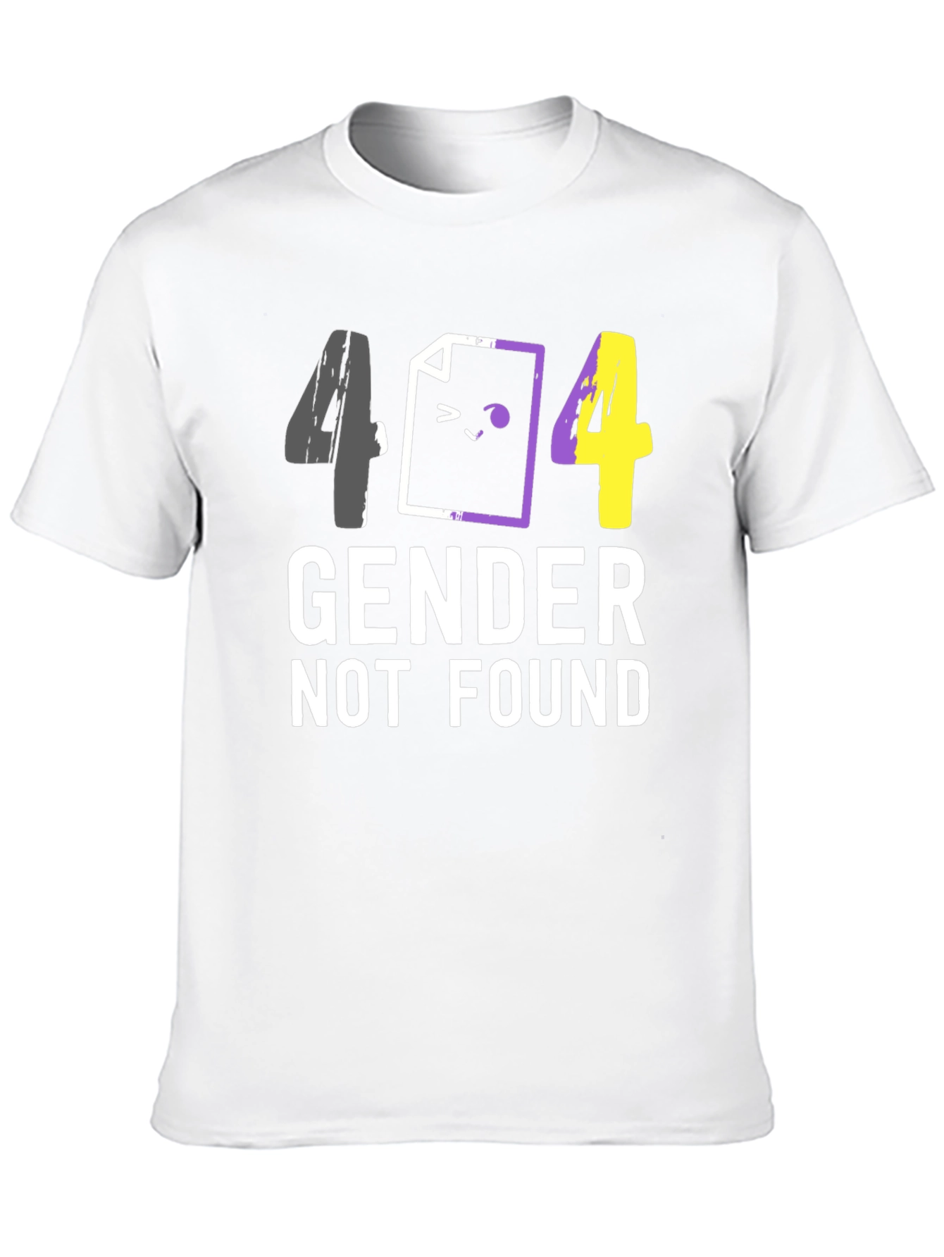 Black 404 Gender Not Found Unisex T-Shirt view 10