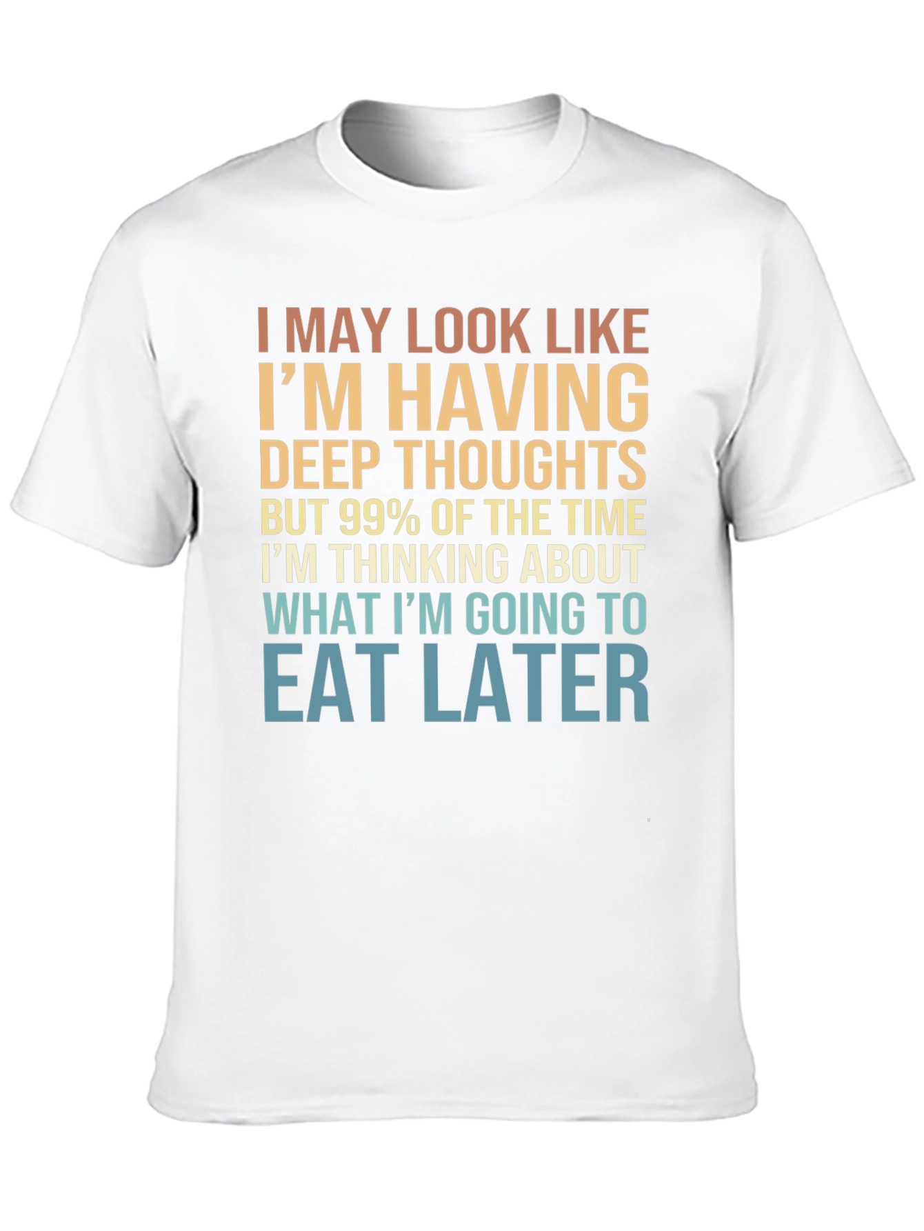 Black Funny Foodie T-Shirt: Deep Thoughts & Future Eats view 10