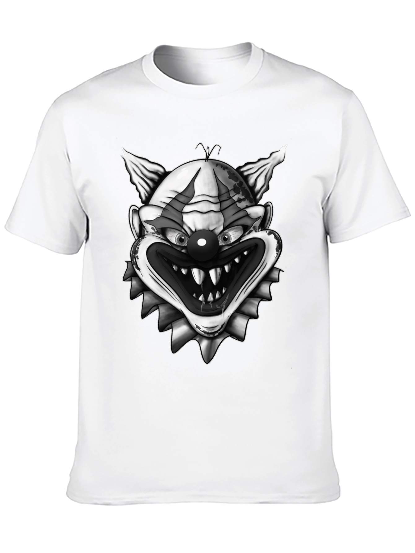 Black Creepy Clown Graphic Print Tee - Horror T-Shirt view 10