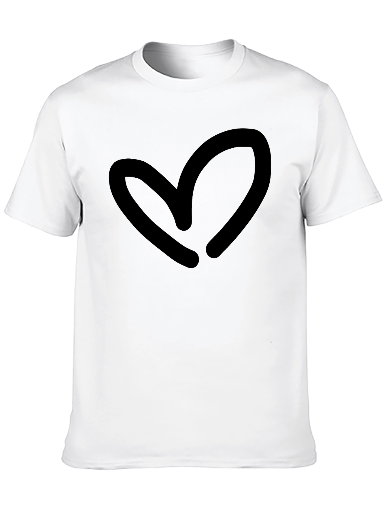 Black Heart Graphic Black T-Shirt - Casual Style view 10