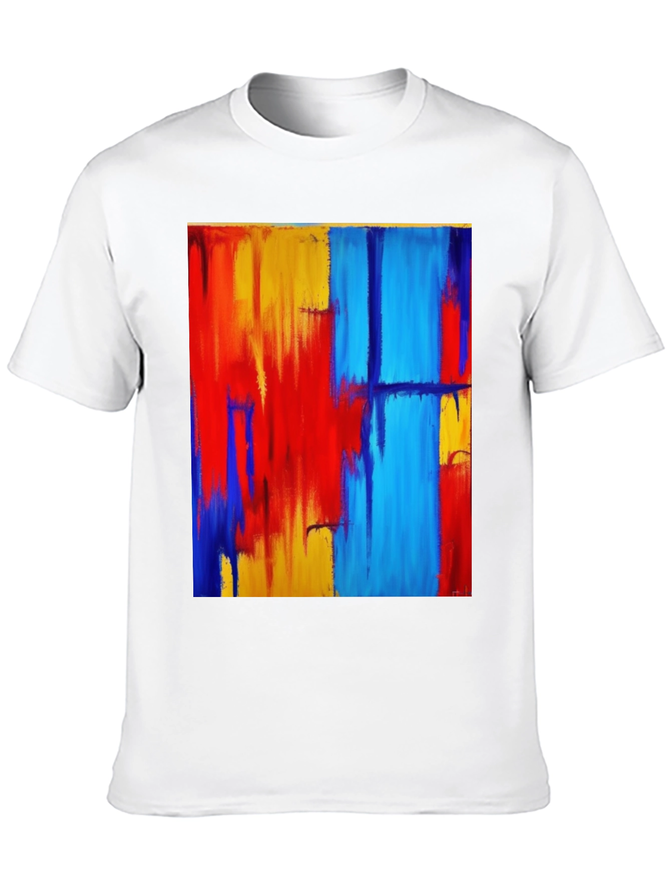 Black Abstract Art T-Shirt - Modern Graphic Tee view 10
