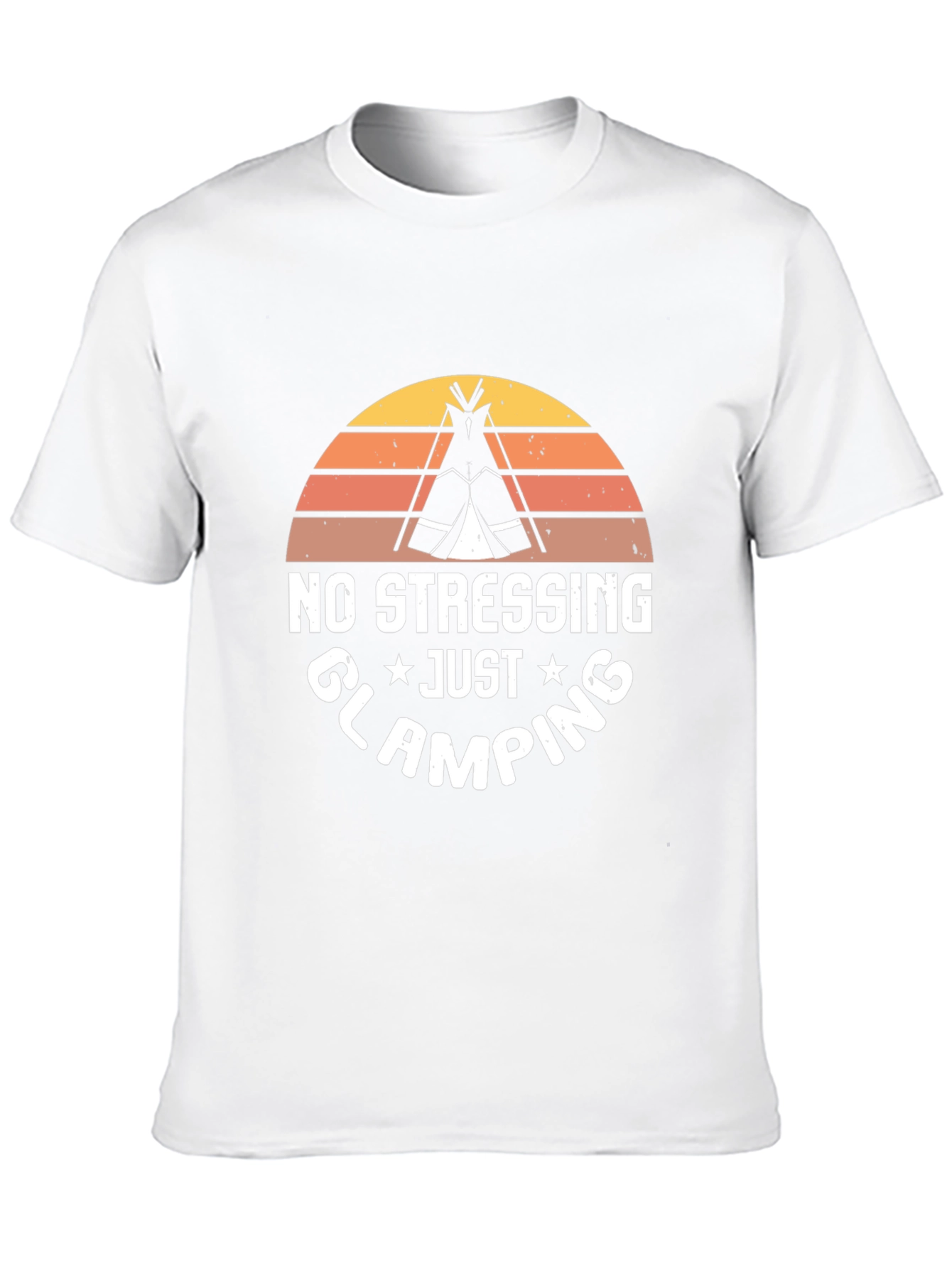 Black No Stressing Just Glamping T-Shirt view 10