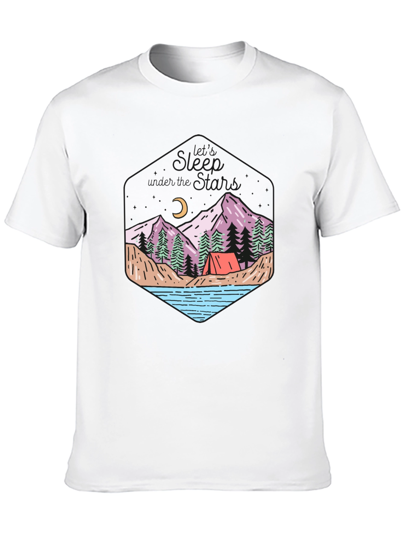 Black Outdoor Adventure T-Shirt - Camping Theme view 10