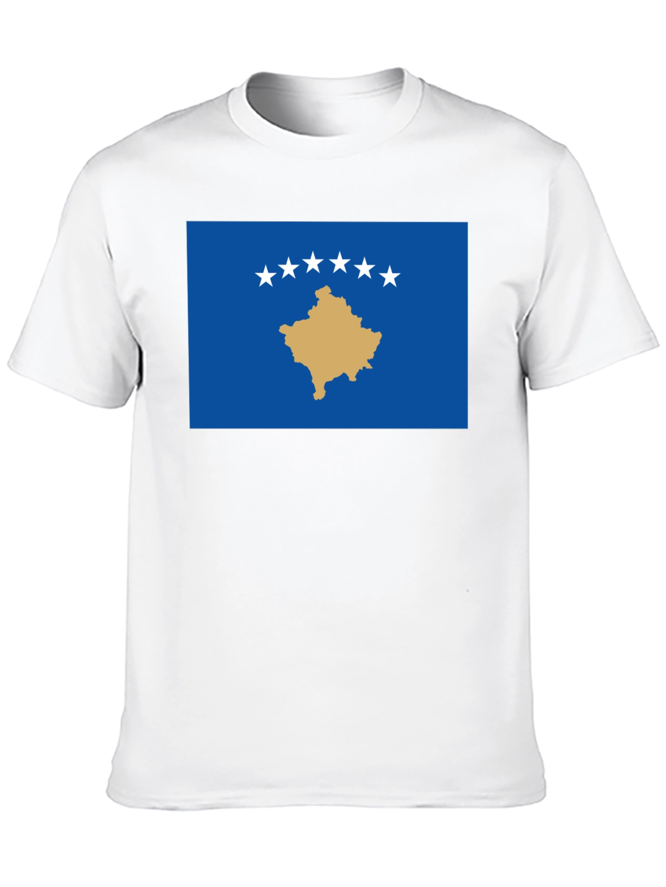 Kosovo Flag Graphic T-Shirt - Black - 10