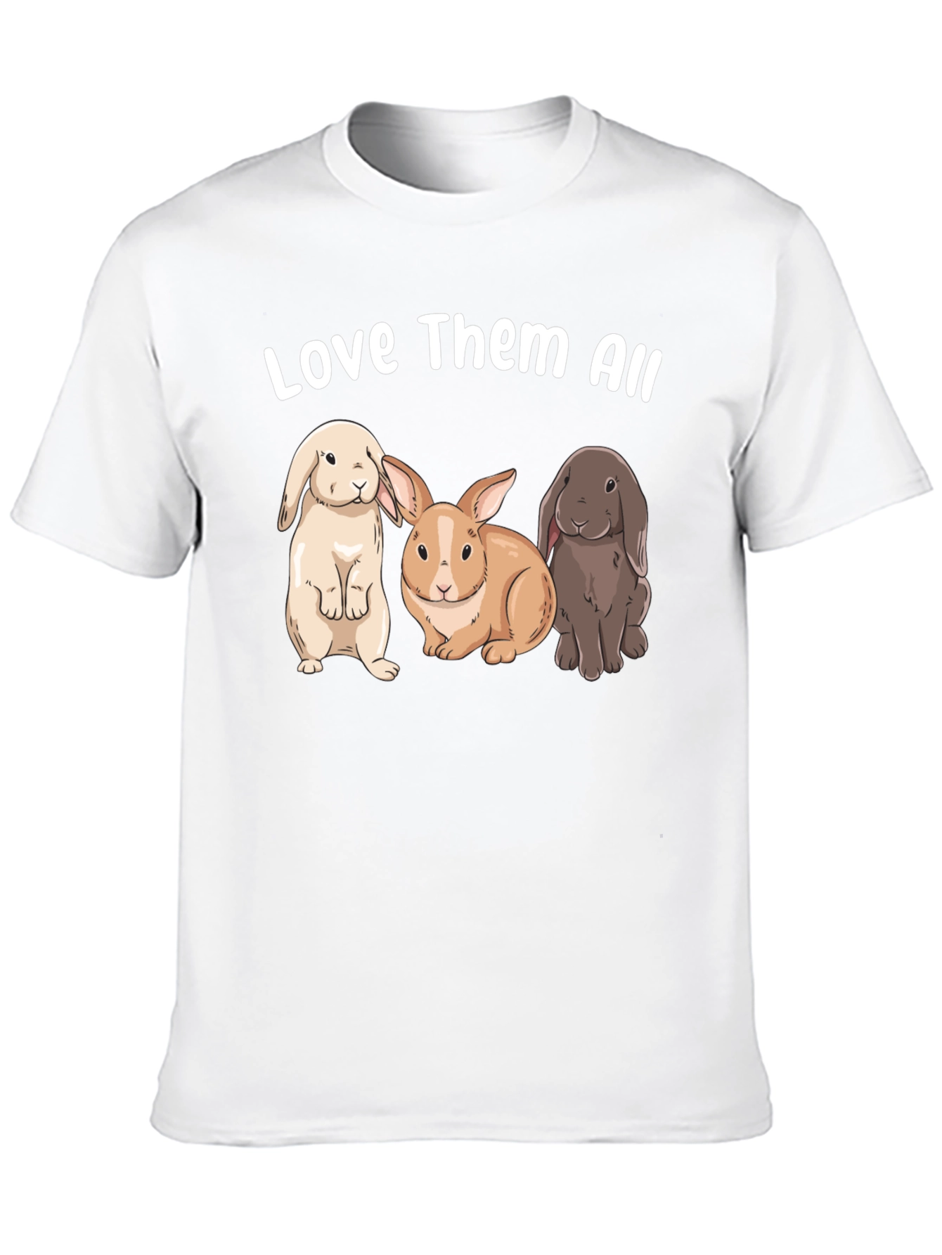Black Love Them All Bunny Graphic T-Shirt view 10