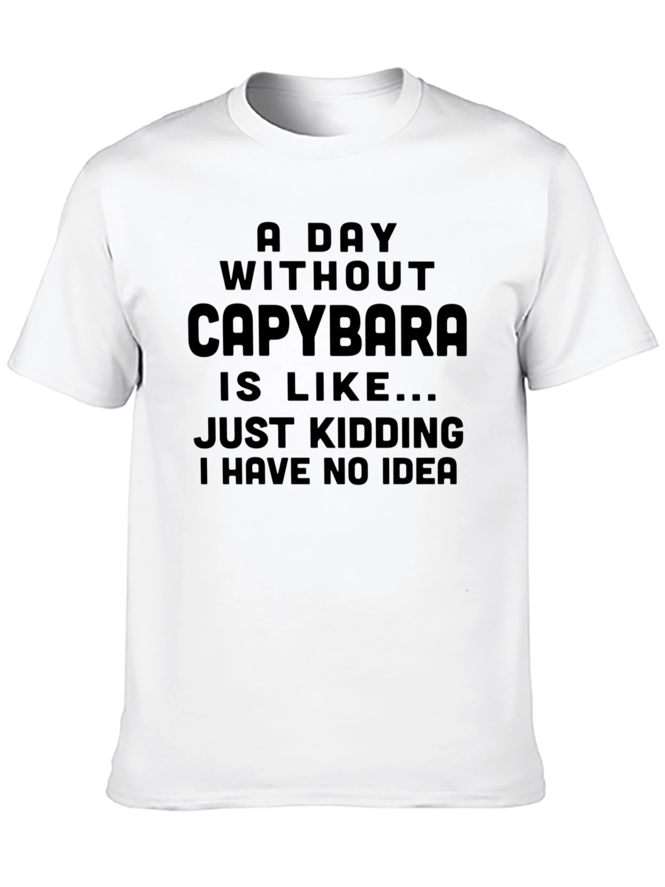 Black Funny Capybara T-Shirt - No Idea view 10