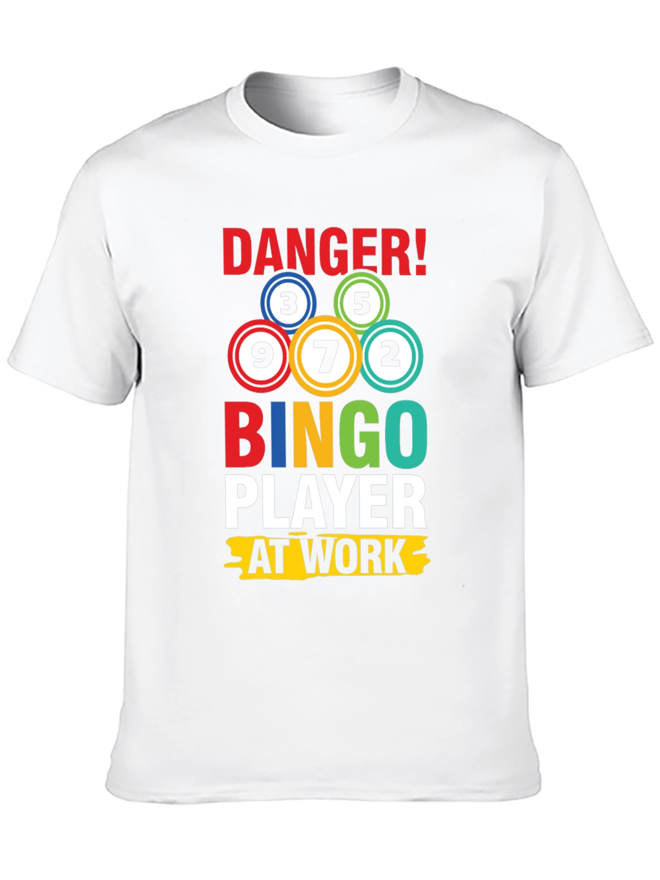 Black Danger Bingo Player at Work T-Shirt  view 10