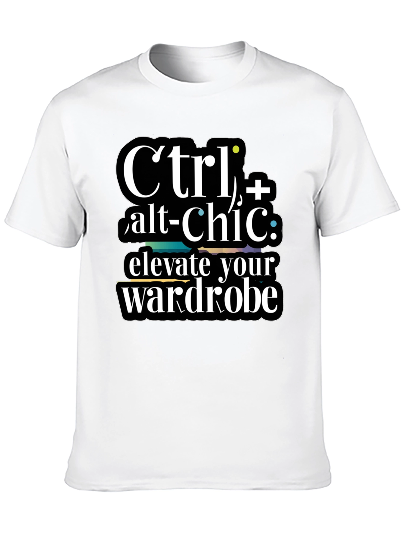 Black Ctrl+Alt+Chic T-Shirt- Elevate Your Wardrobe! view 10