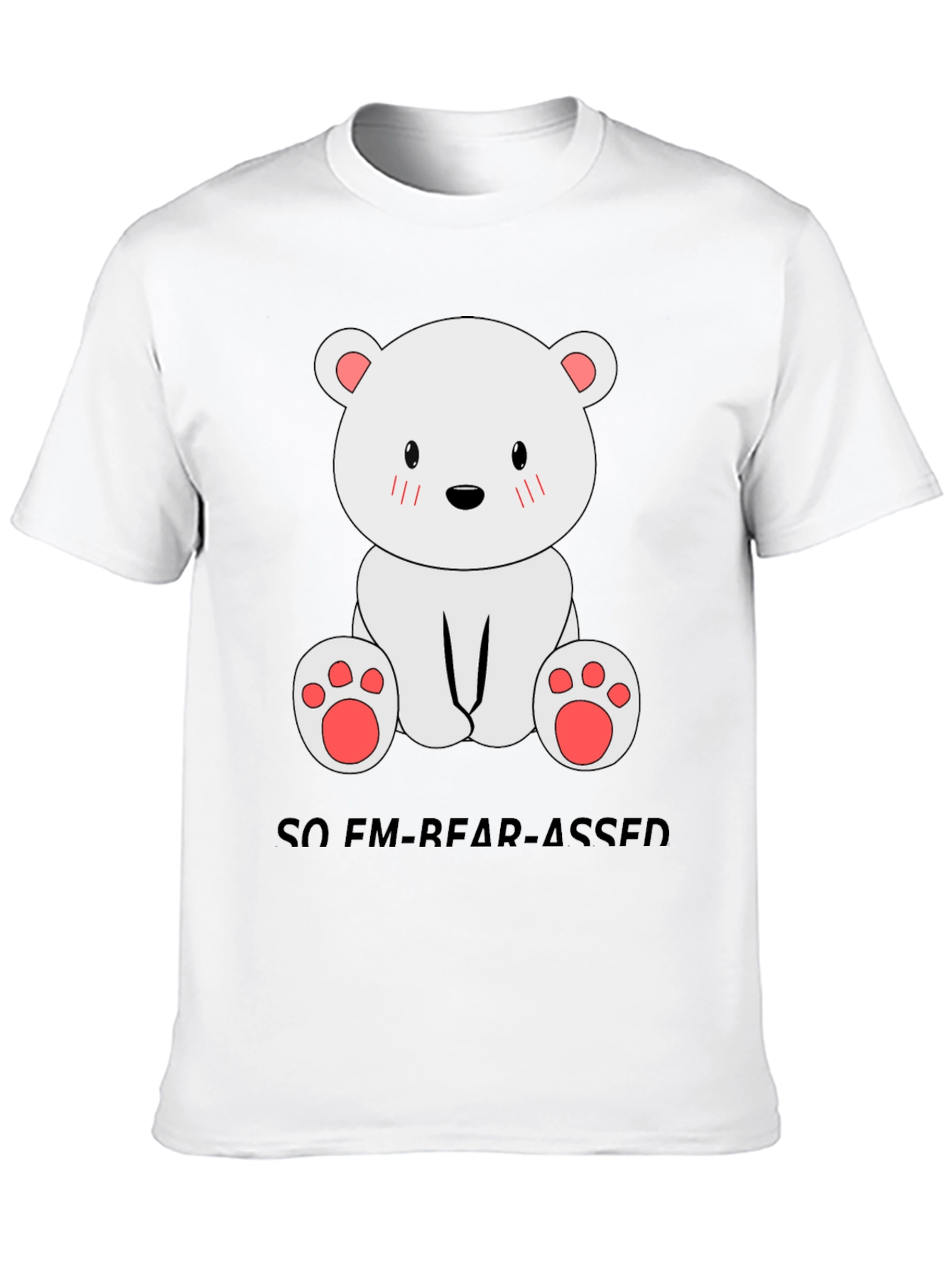 Black Funny Bear Pun T-Shirt - So Em-bear-assed! view 10