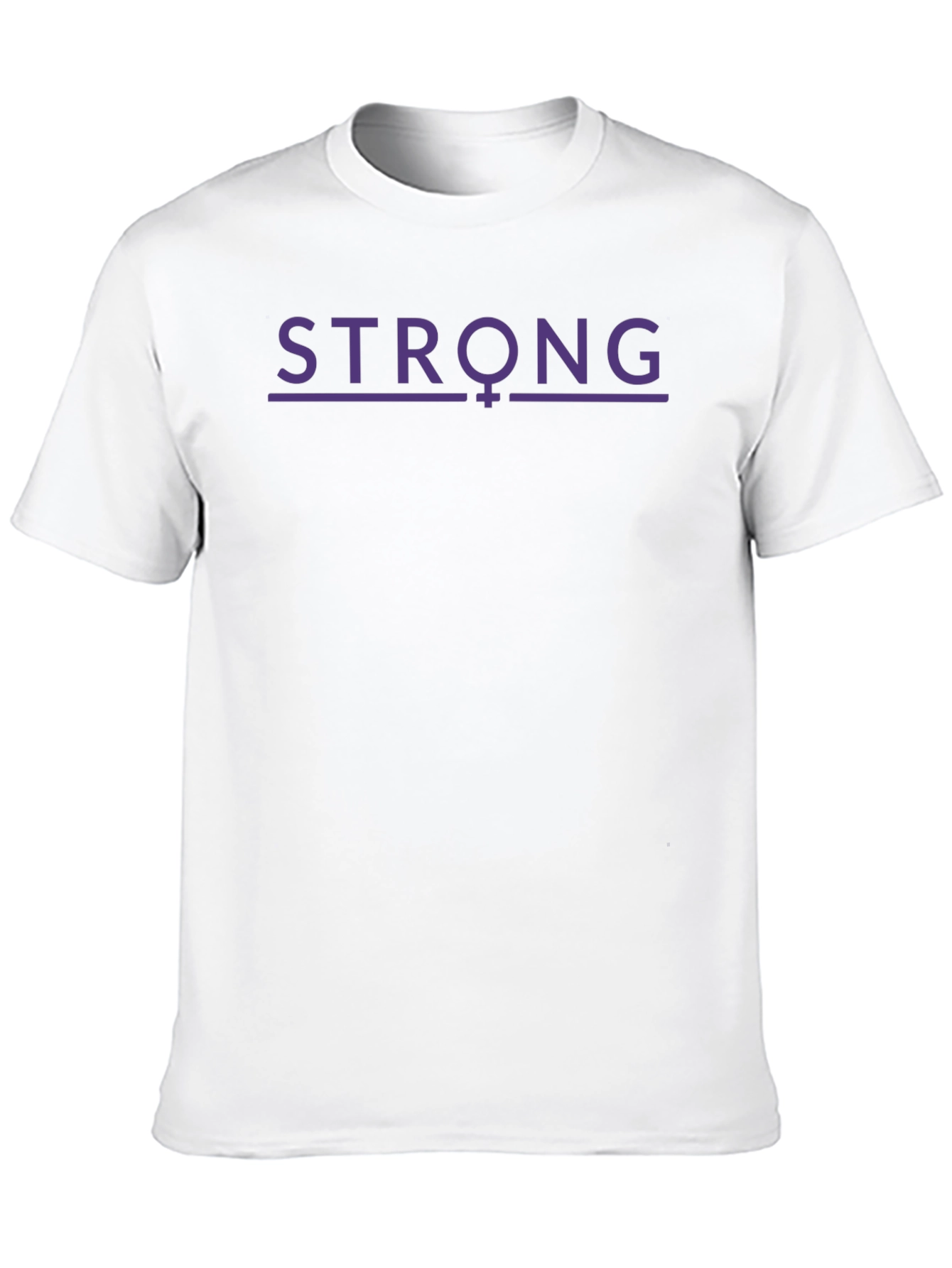 Black Strong Feminist T-Shirt - Purple Design view 10