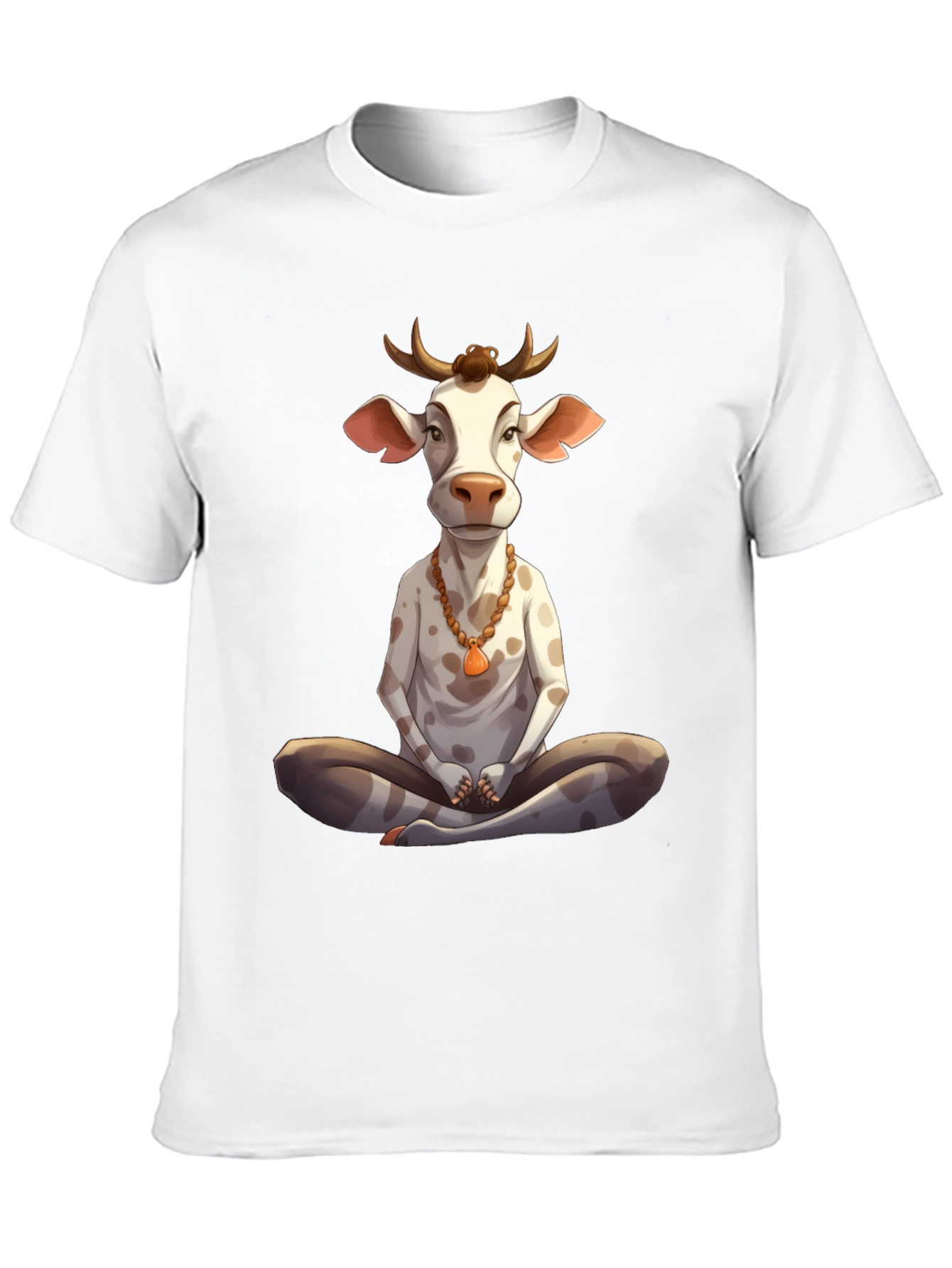 Yoga Cow Graphic Tee - Meditating Bull T-Shirt - 10