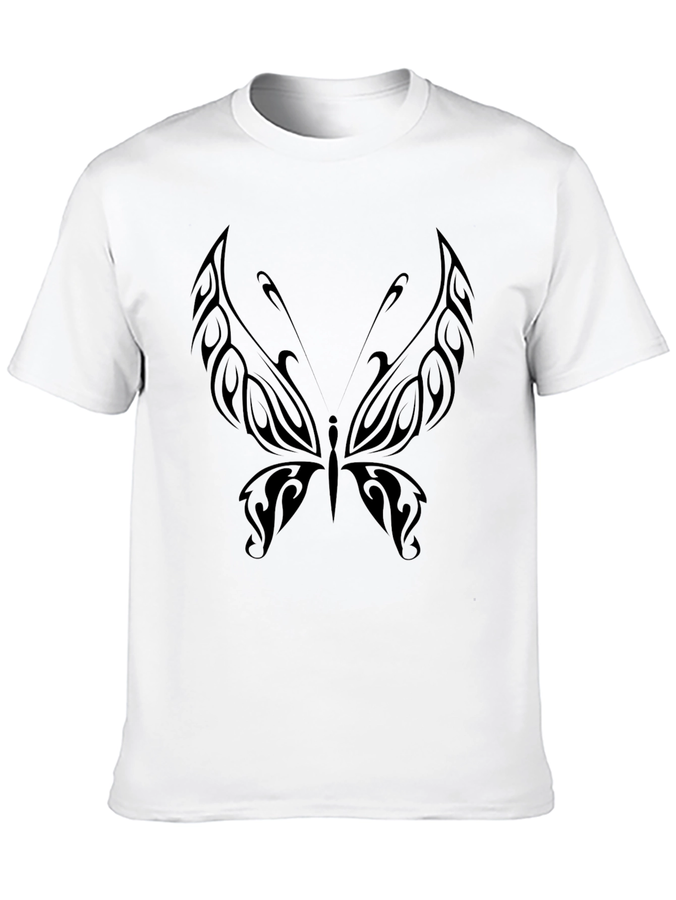 Black Butterfly Tattoo Graphic Black T-Shirt view 10